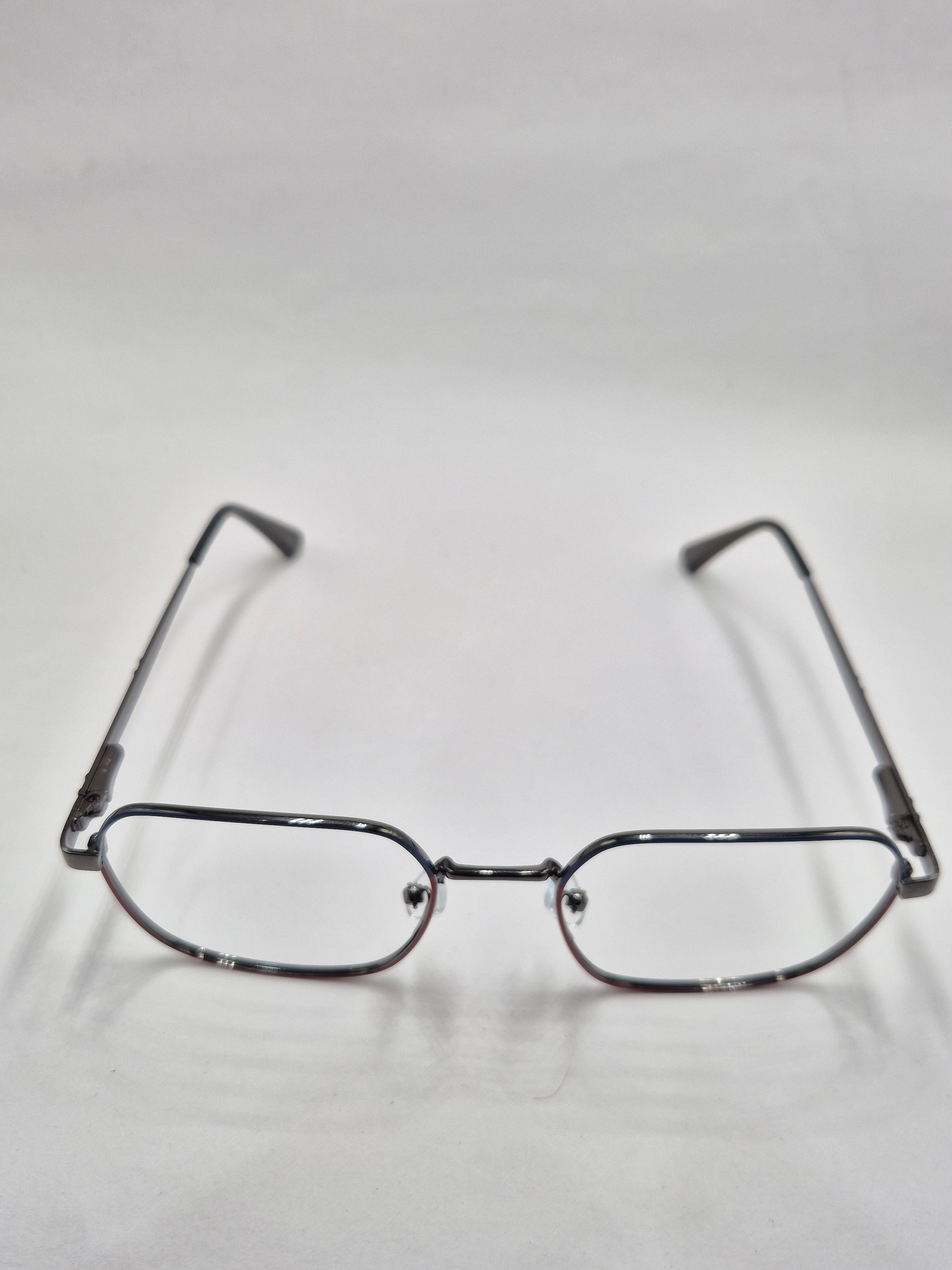 vision plus metallic blue and red metal frame