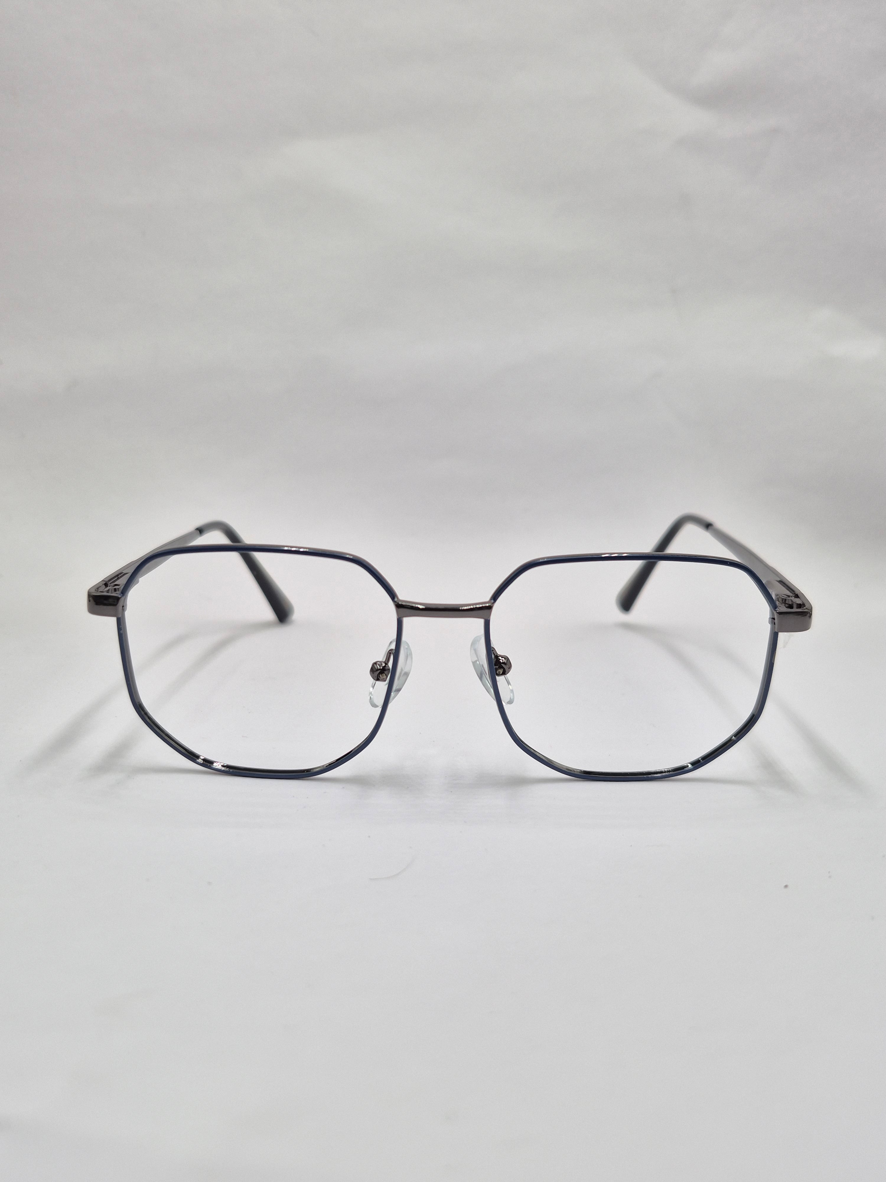 vision plus metallic silver and black metal frame
