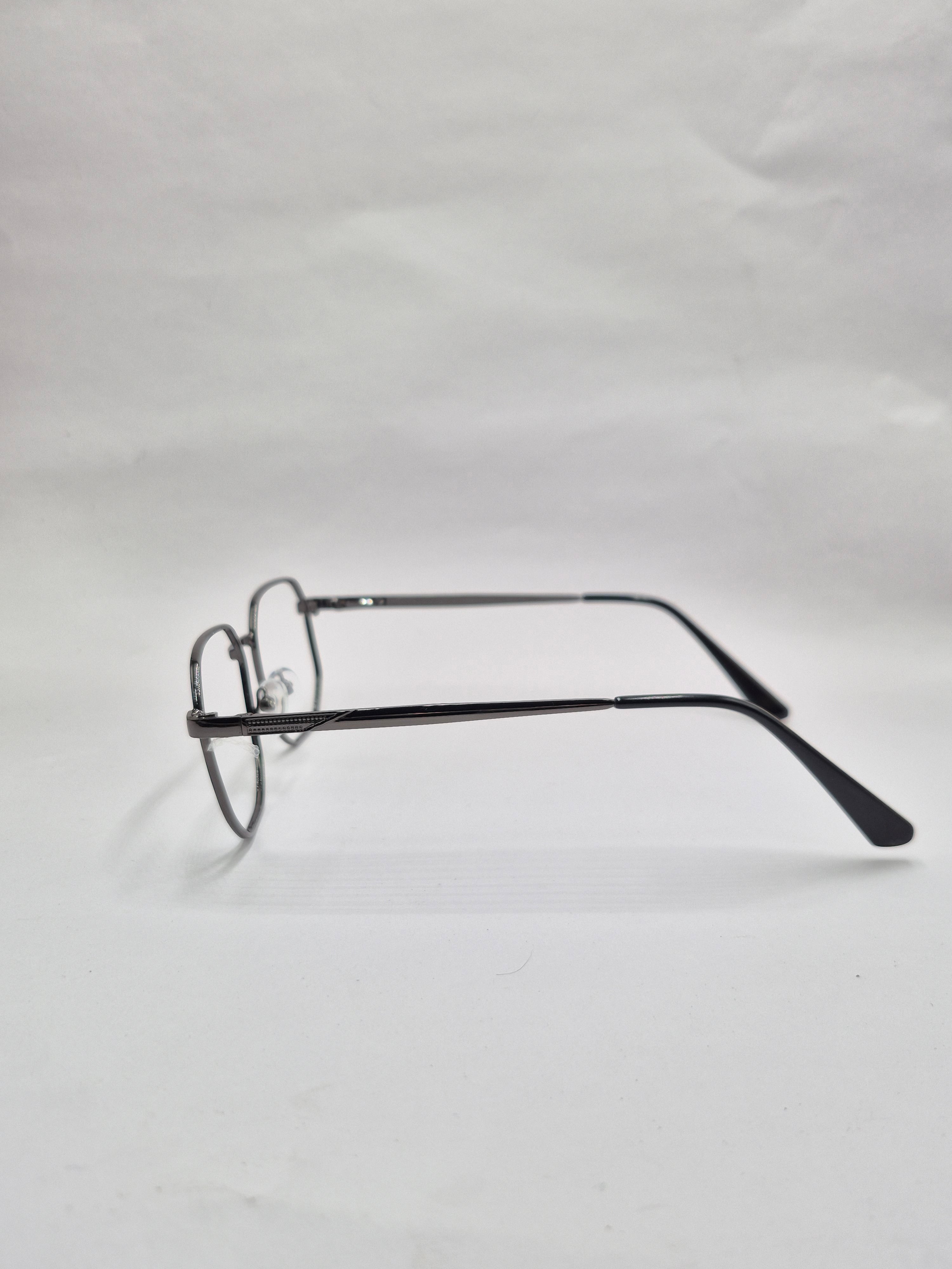 vision plus metallic silver and black metal frame