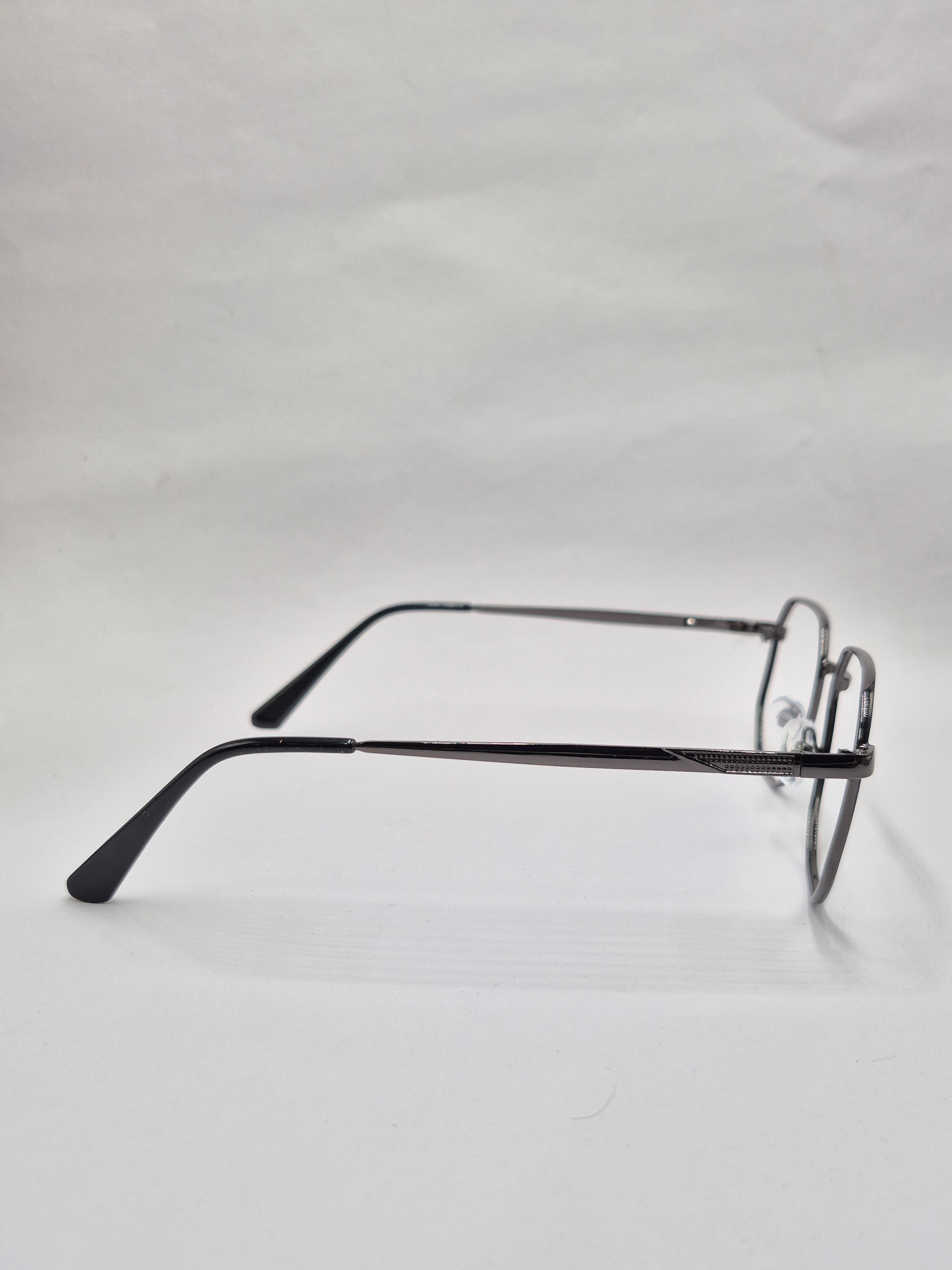vision plus metallic silver and black metal frame