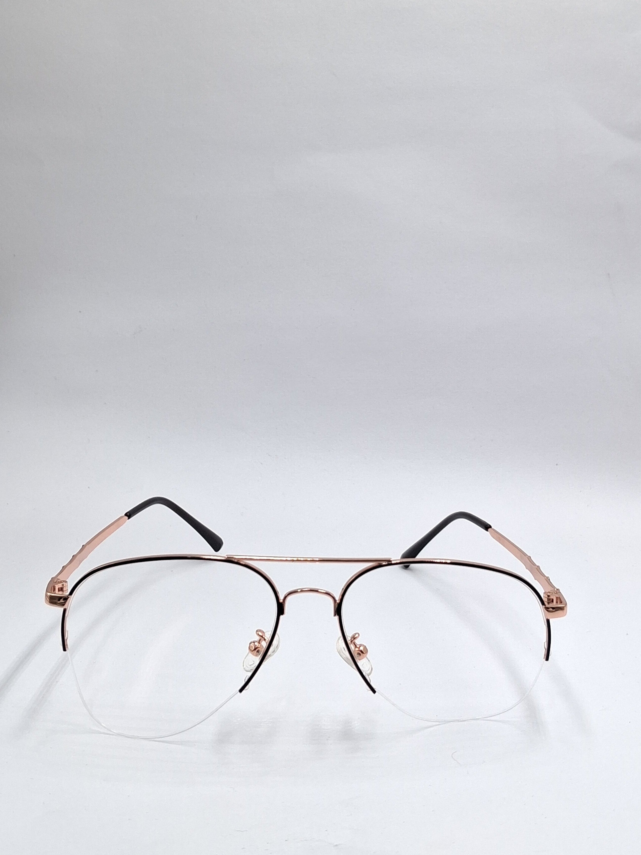vision plus metallic rose gold metal frame