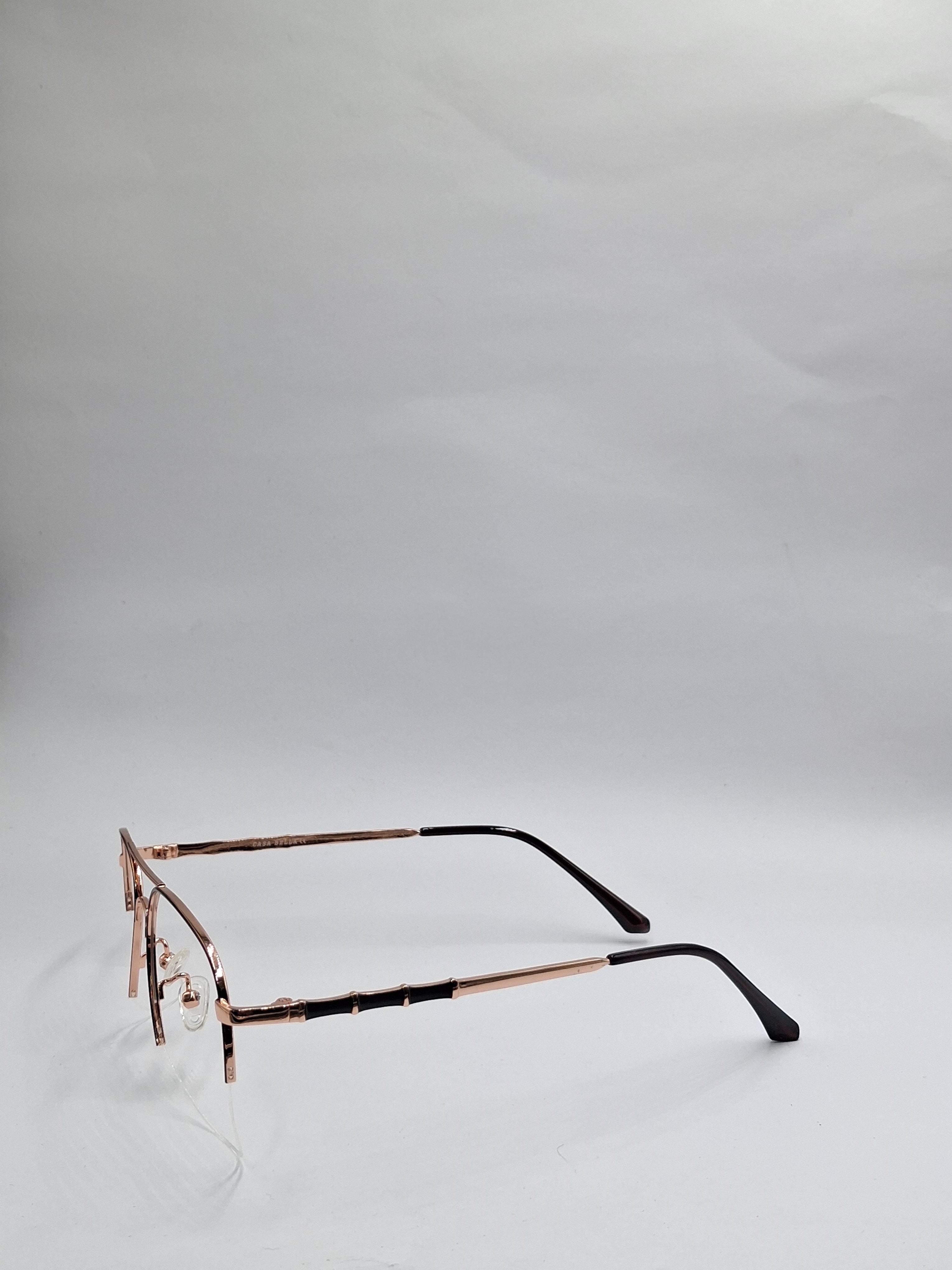 vision plus metallic rose gold metal frame
