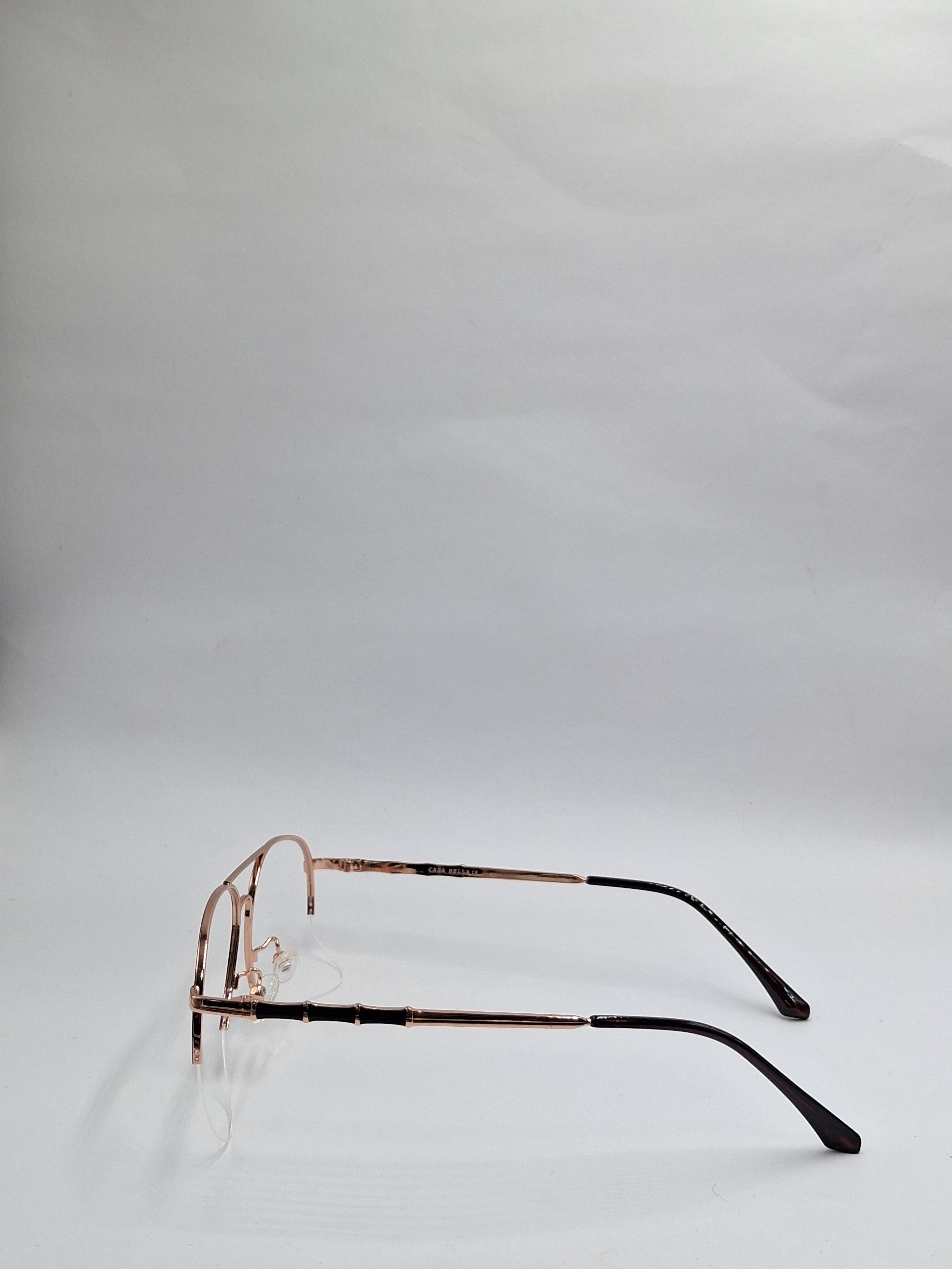 vision plus metallic rose gold metal frame