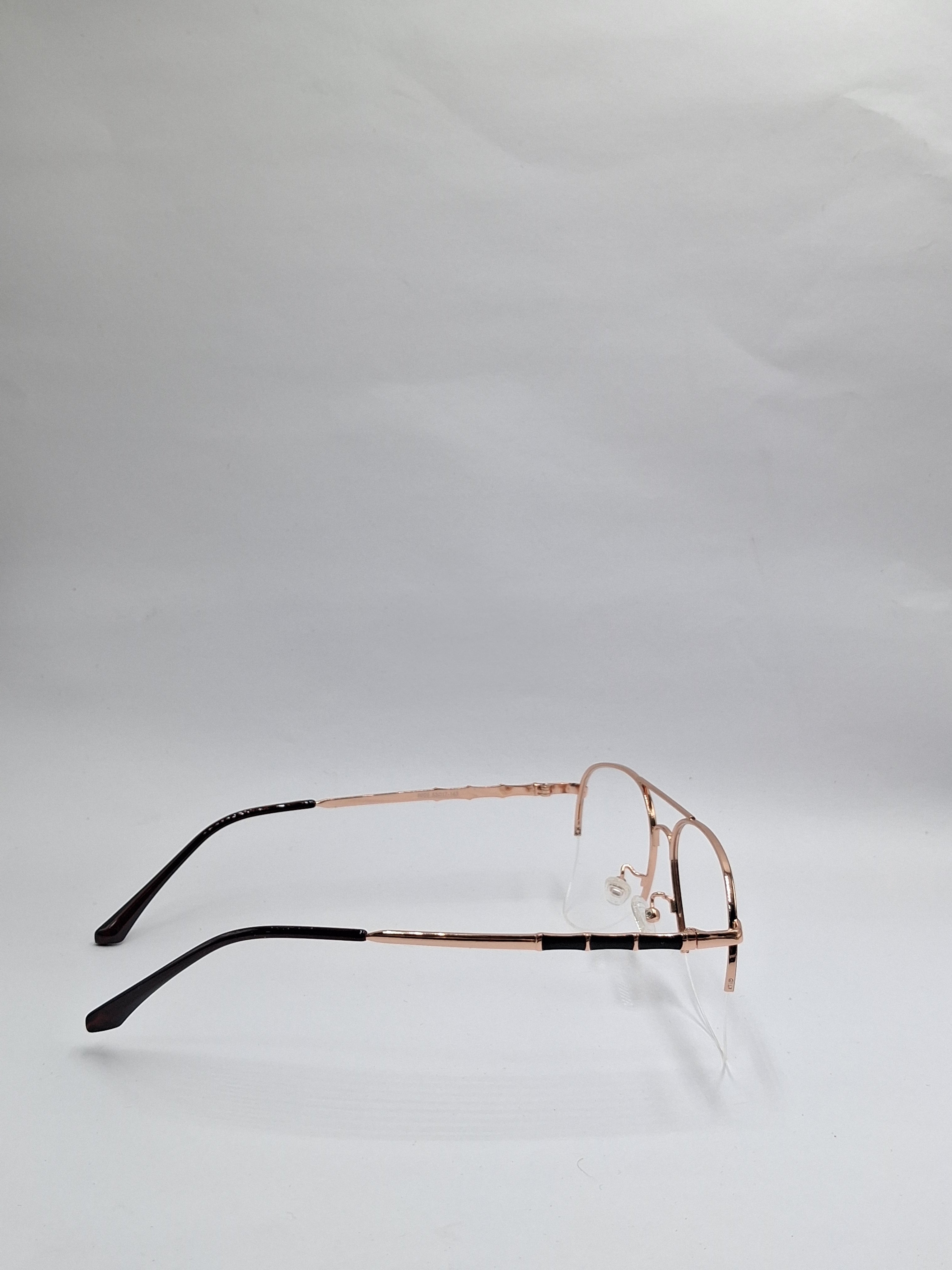 vision plus metallic rose gold metal frame