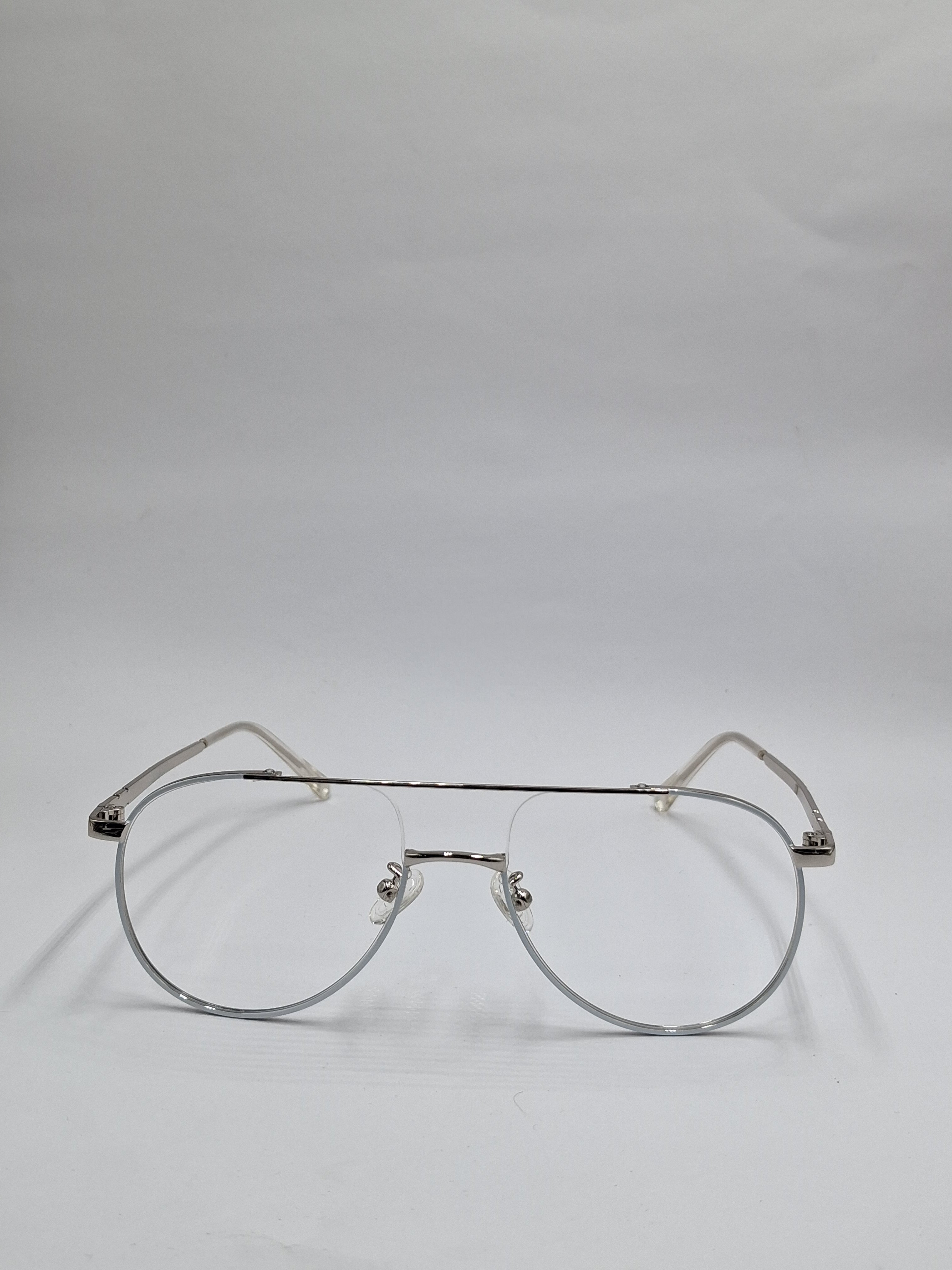 vision plus metallic white metal frame