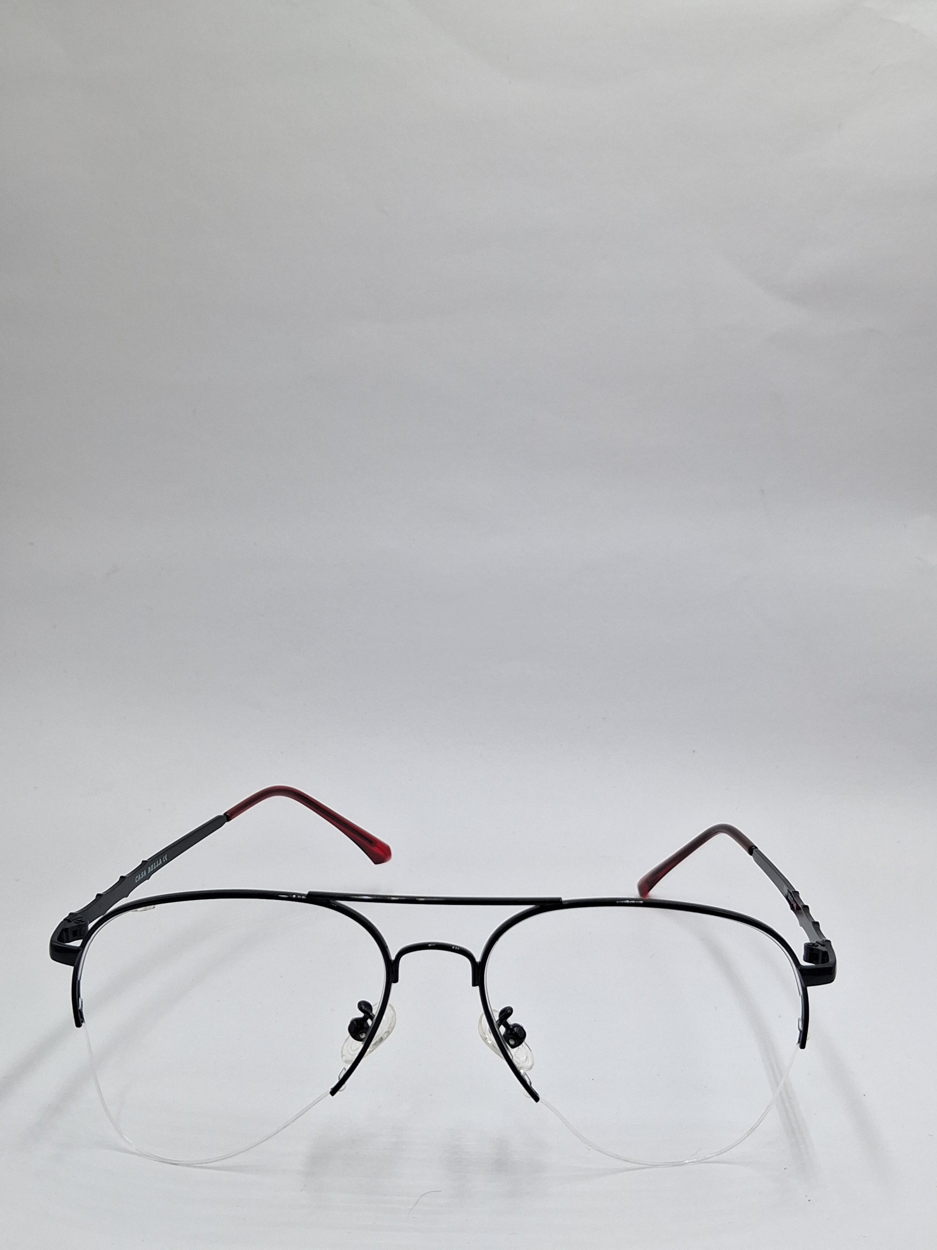 vision plus metallic black and maroon metal frame