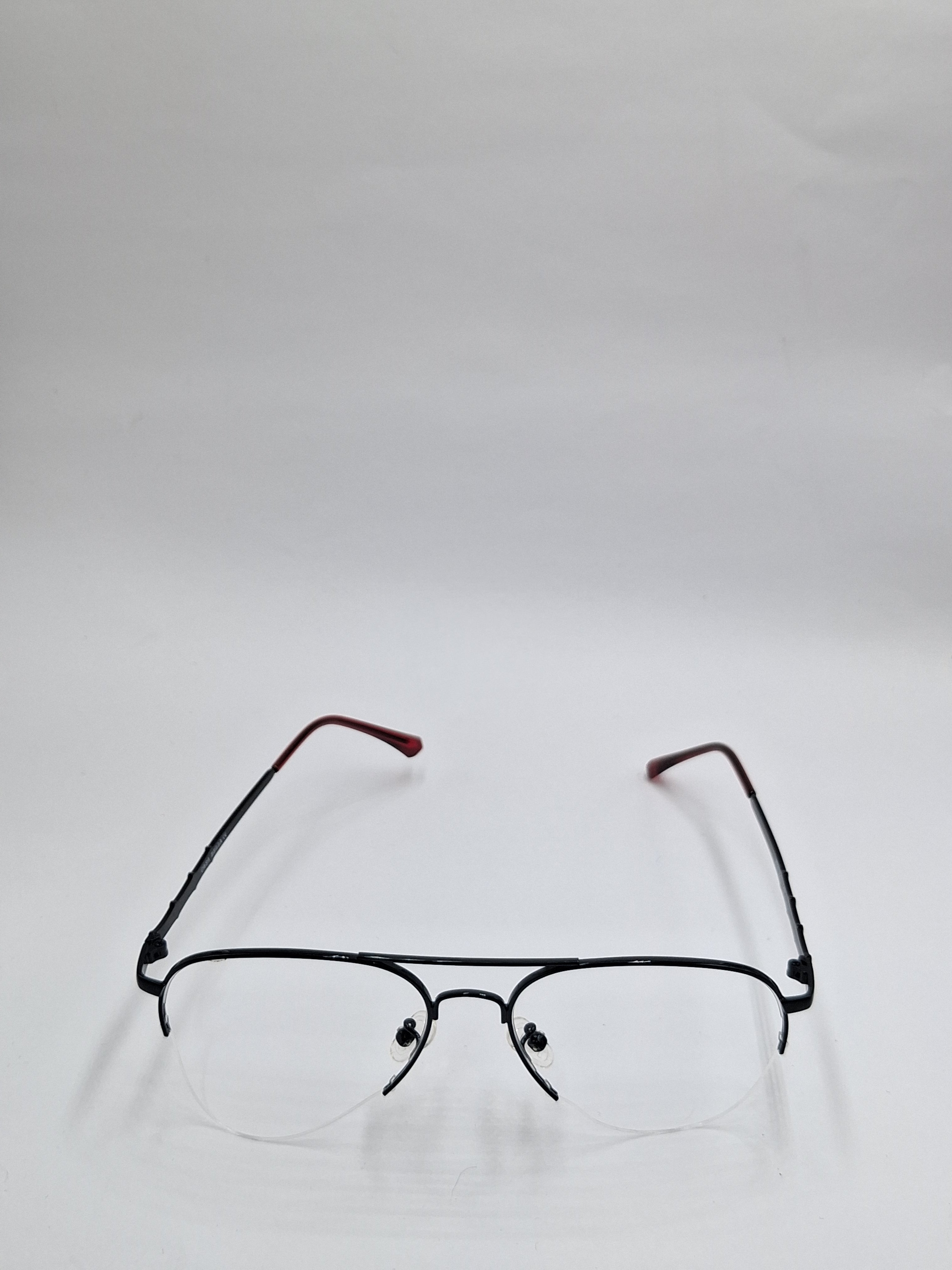 vision plus metallic black and maroon metal frame