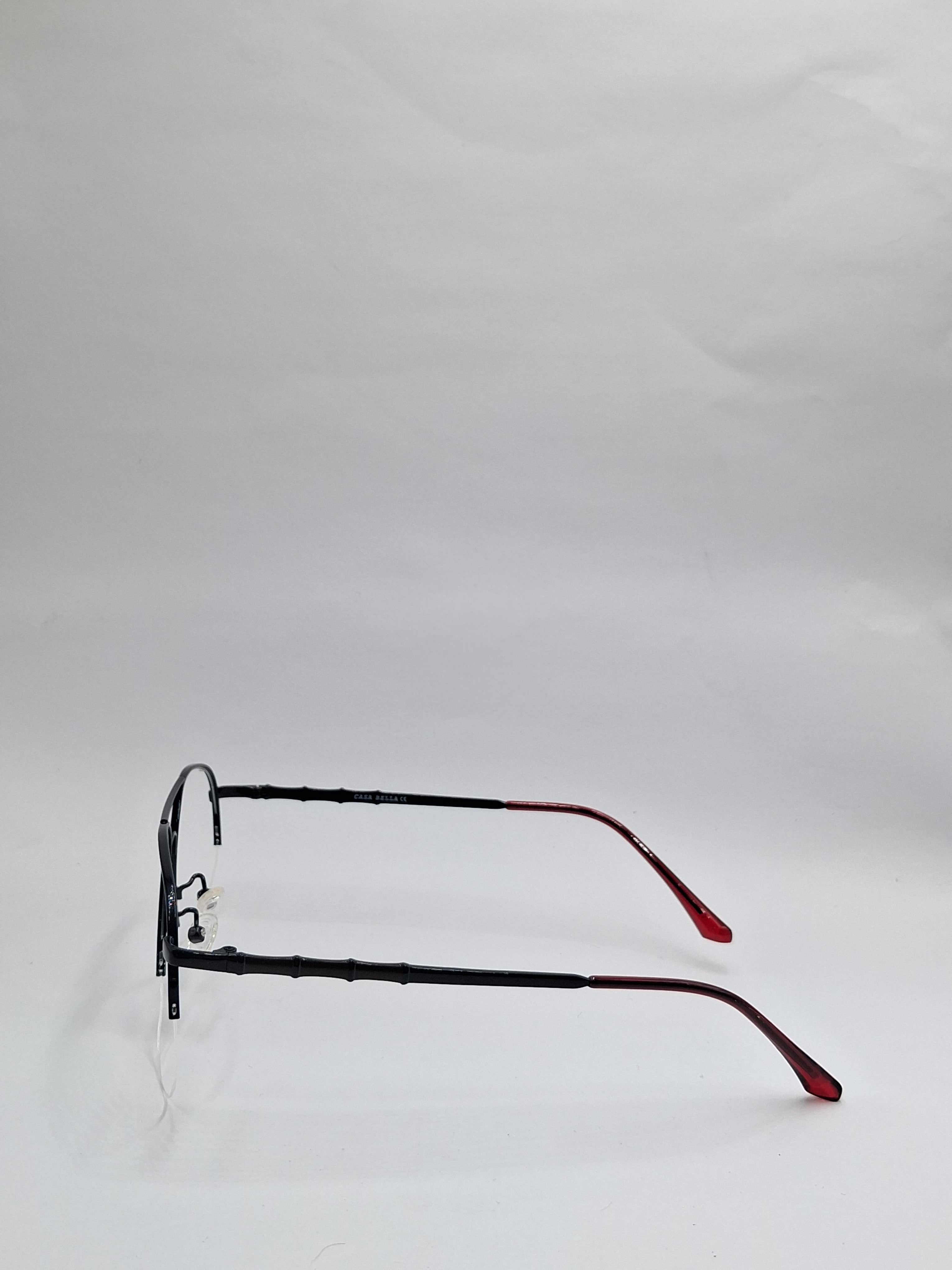 vision plus metallic black and maroon metal frame