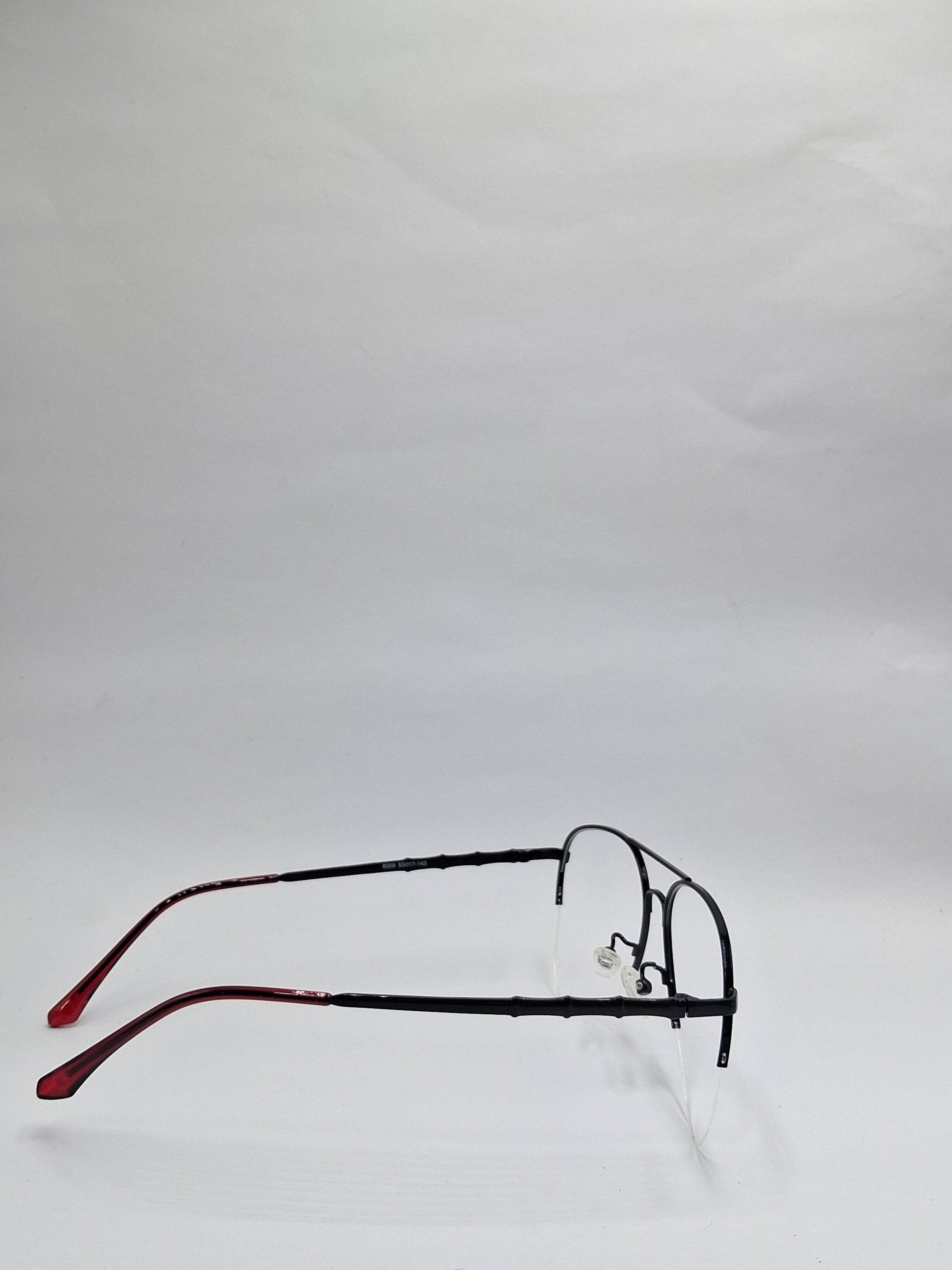 vision plus metallic black and maroon metal frame
