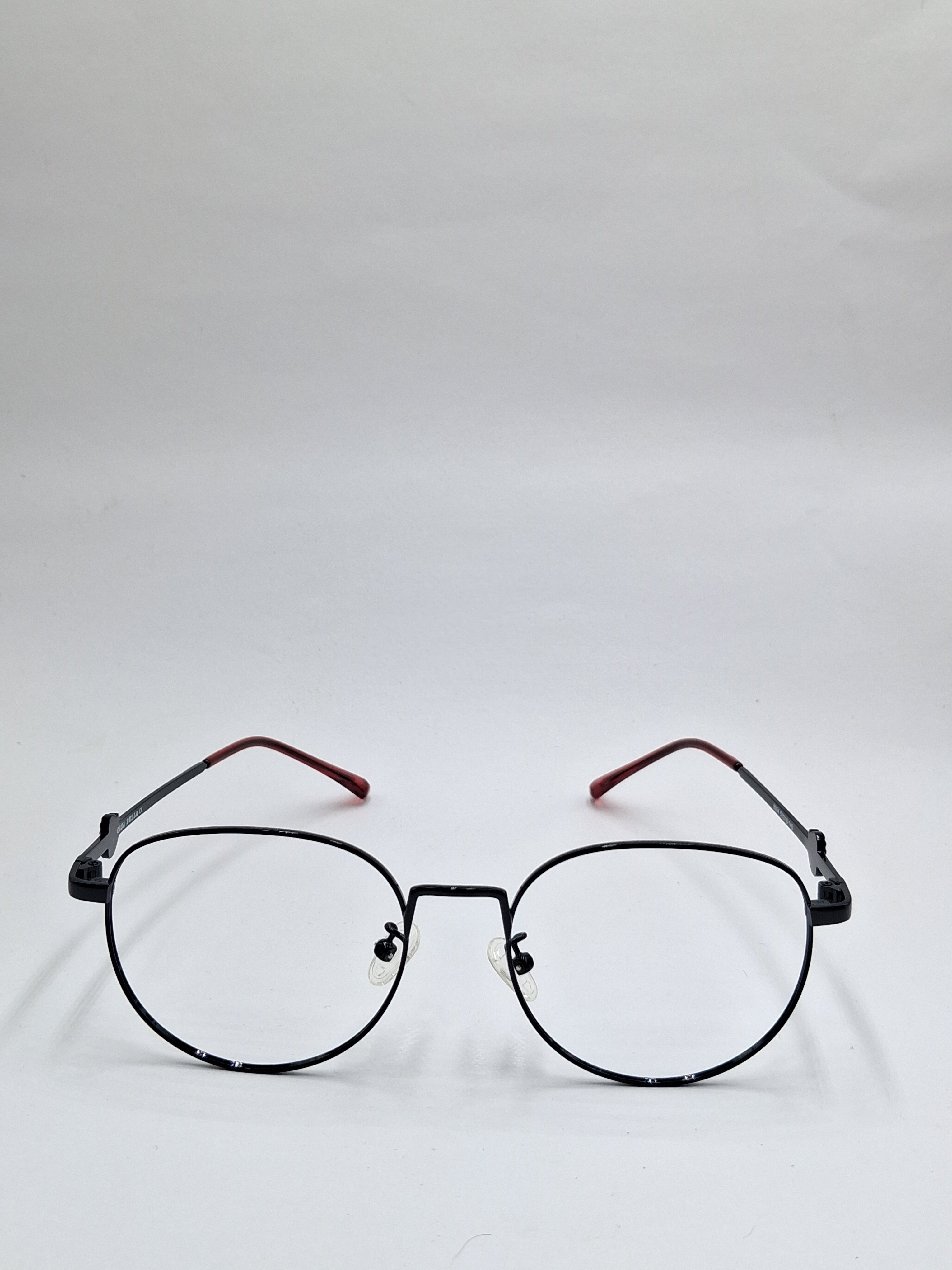 vision plus metallic black and maroon metal frame