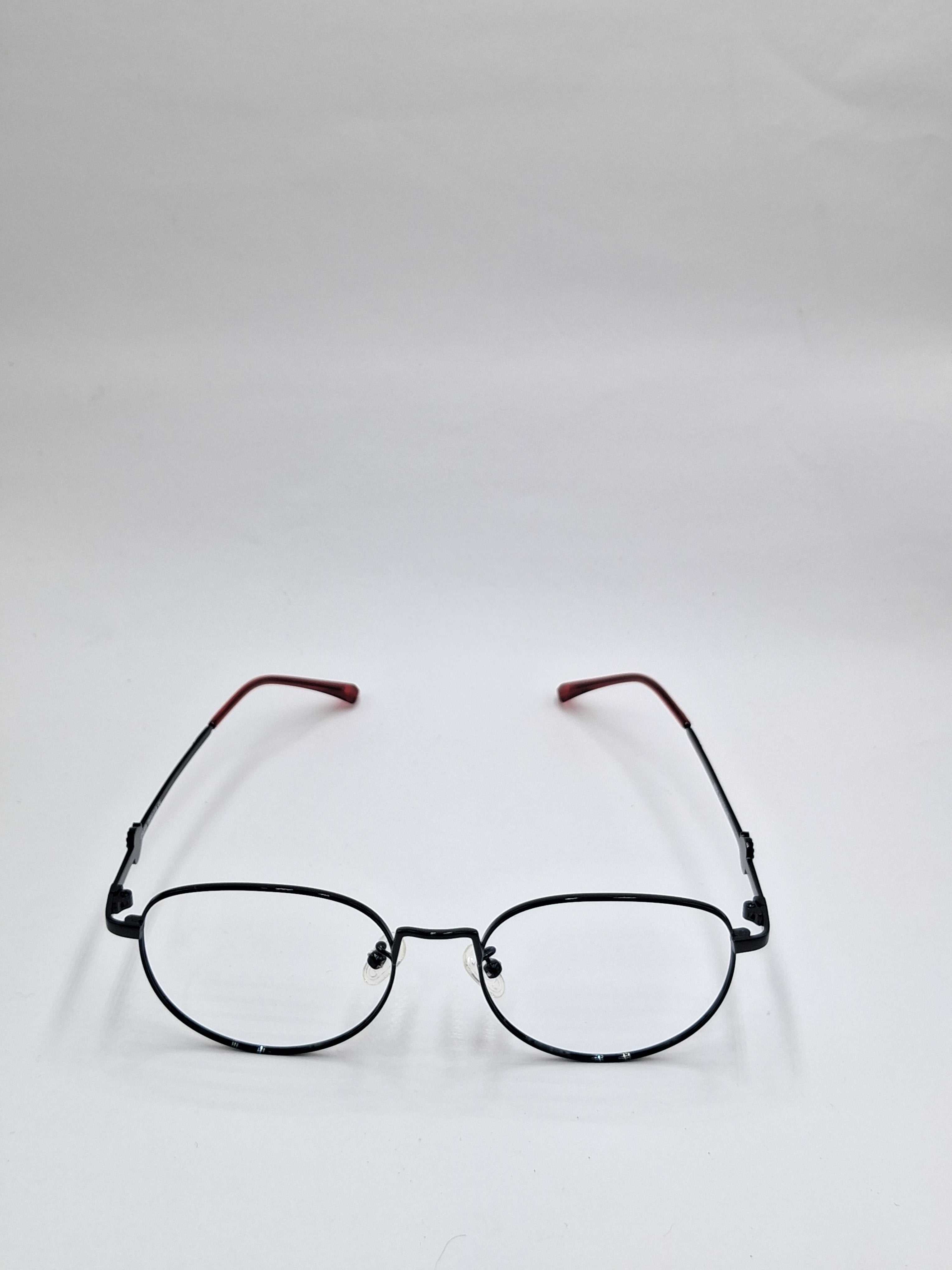 vision plus metallic black and maroon metal frame