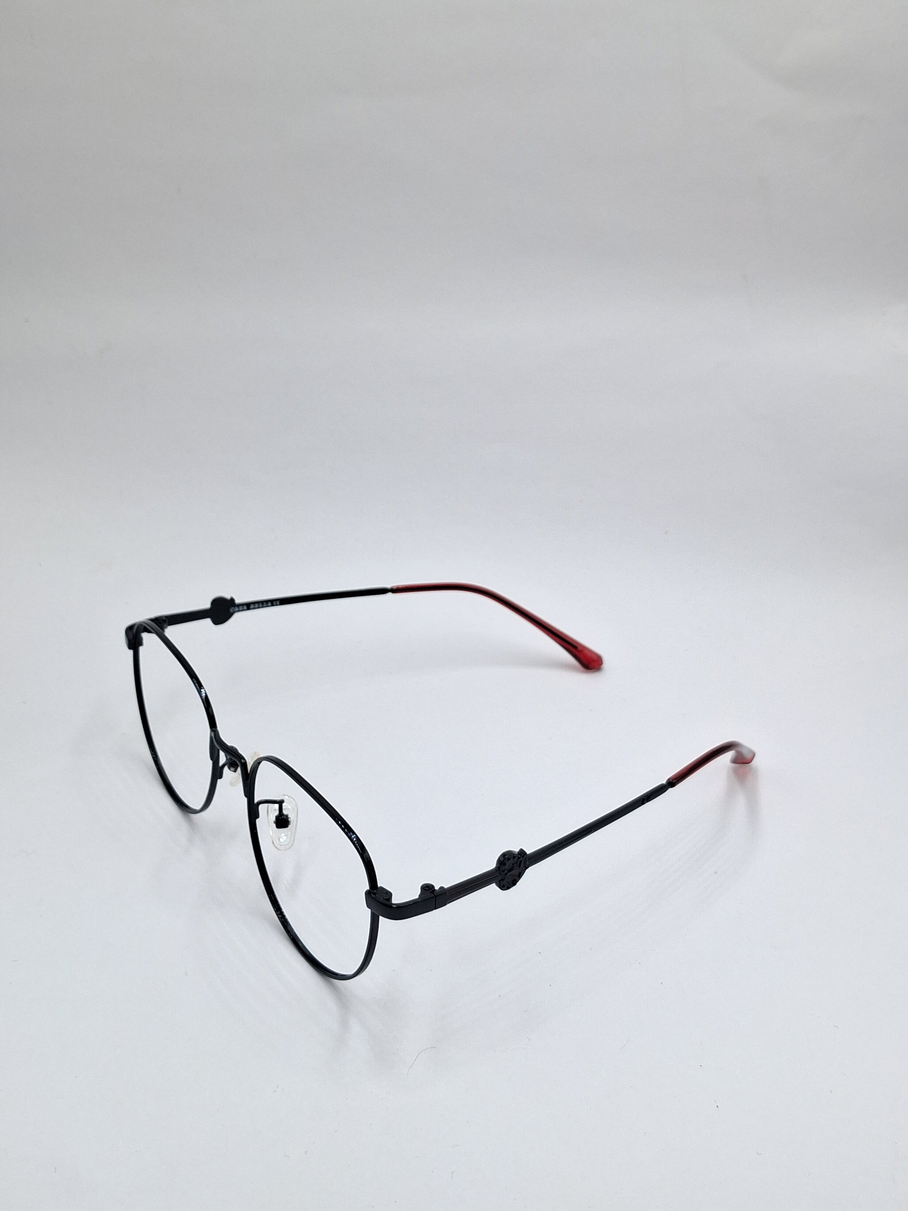 vision plus metallic black and maroon metal frame