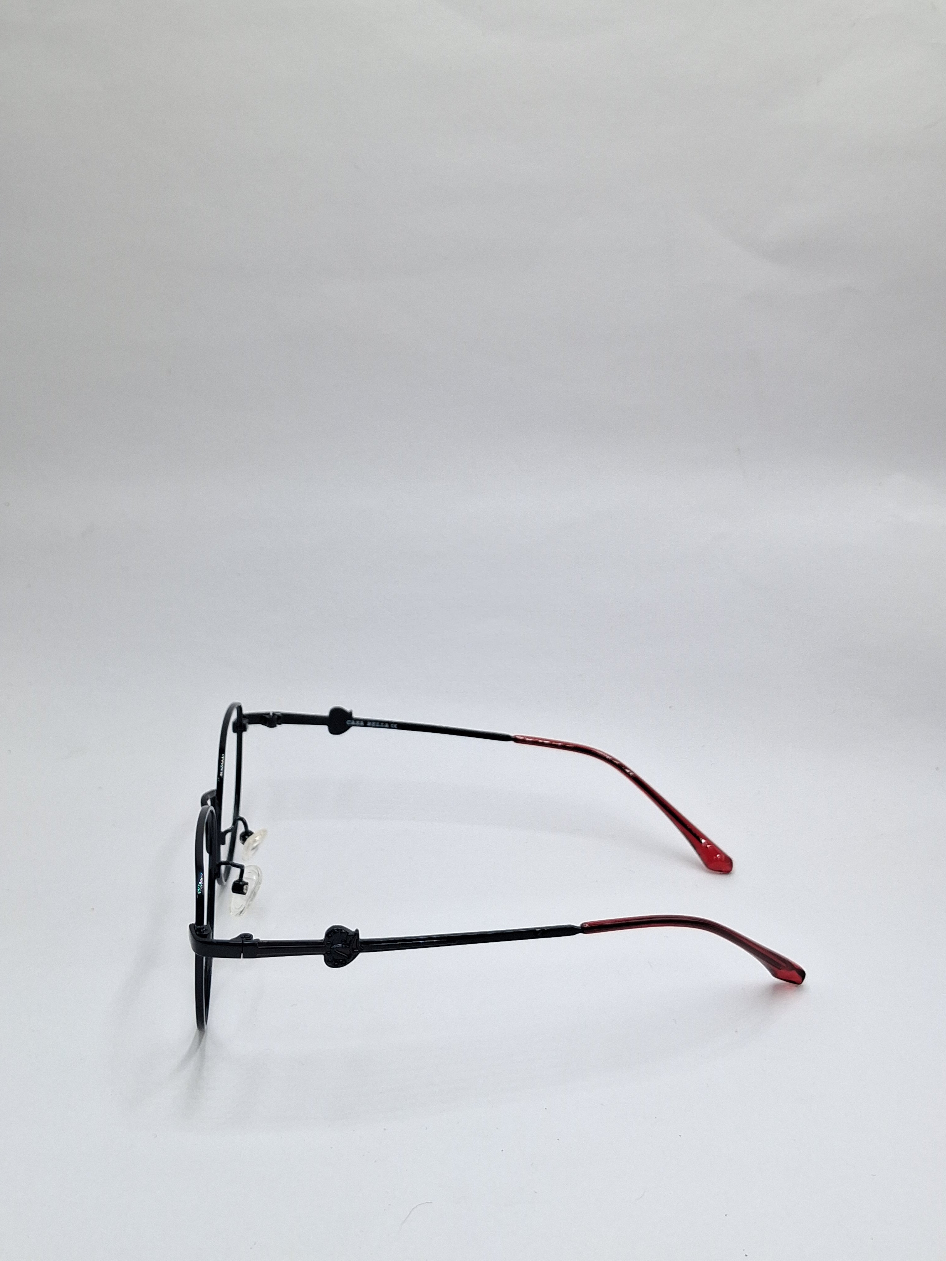 vision plus metallic black and maroon metal frame