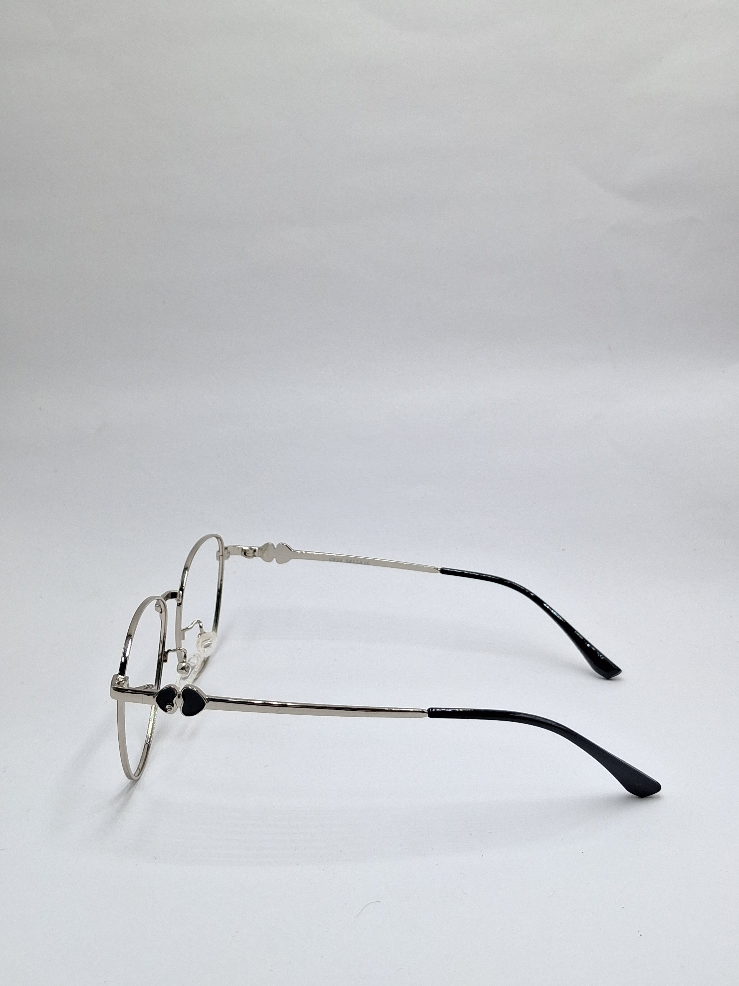 vision plus metallic silver and black metal frame