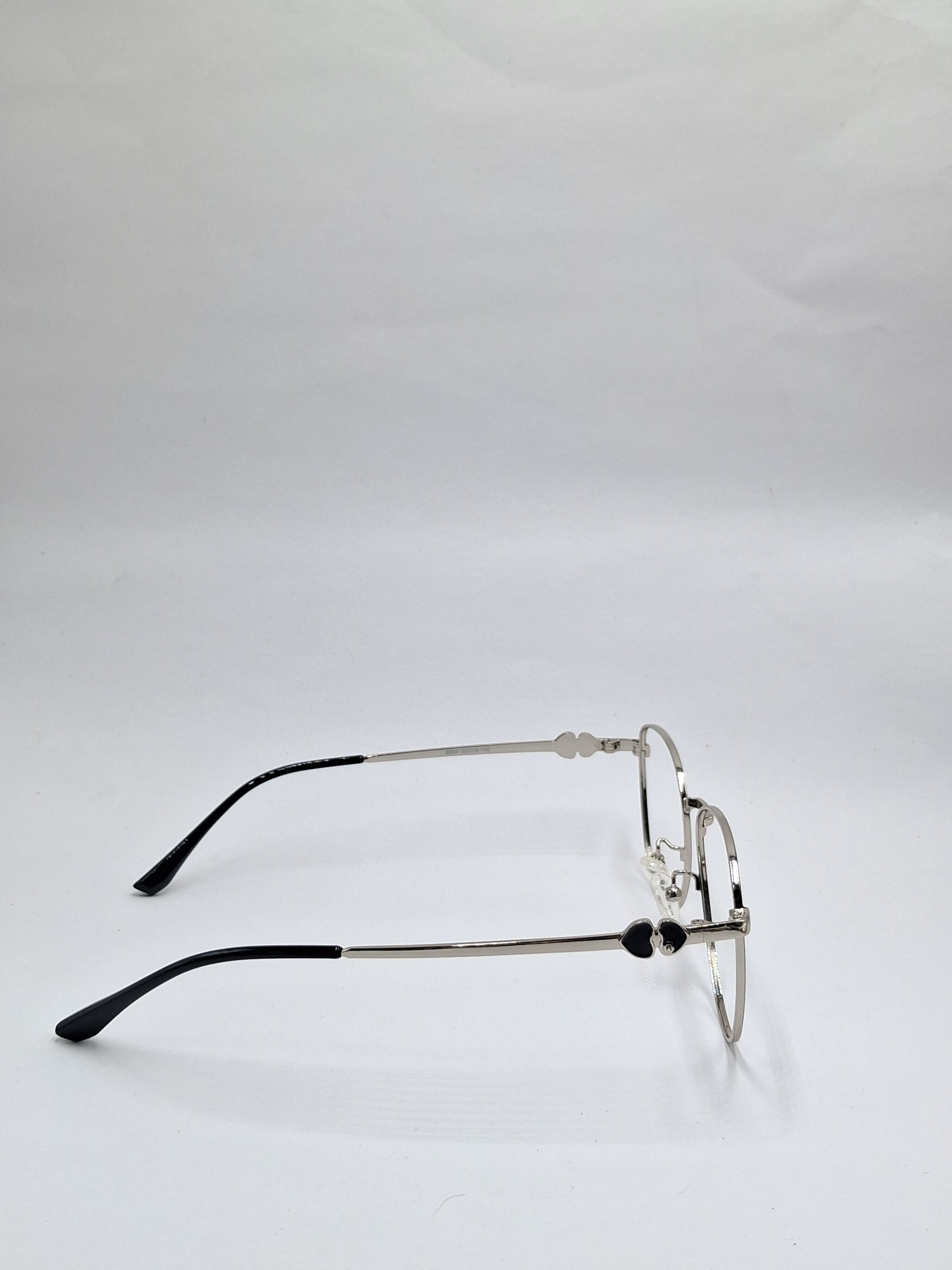 vision plus metallic silver and black metal frame