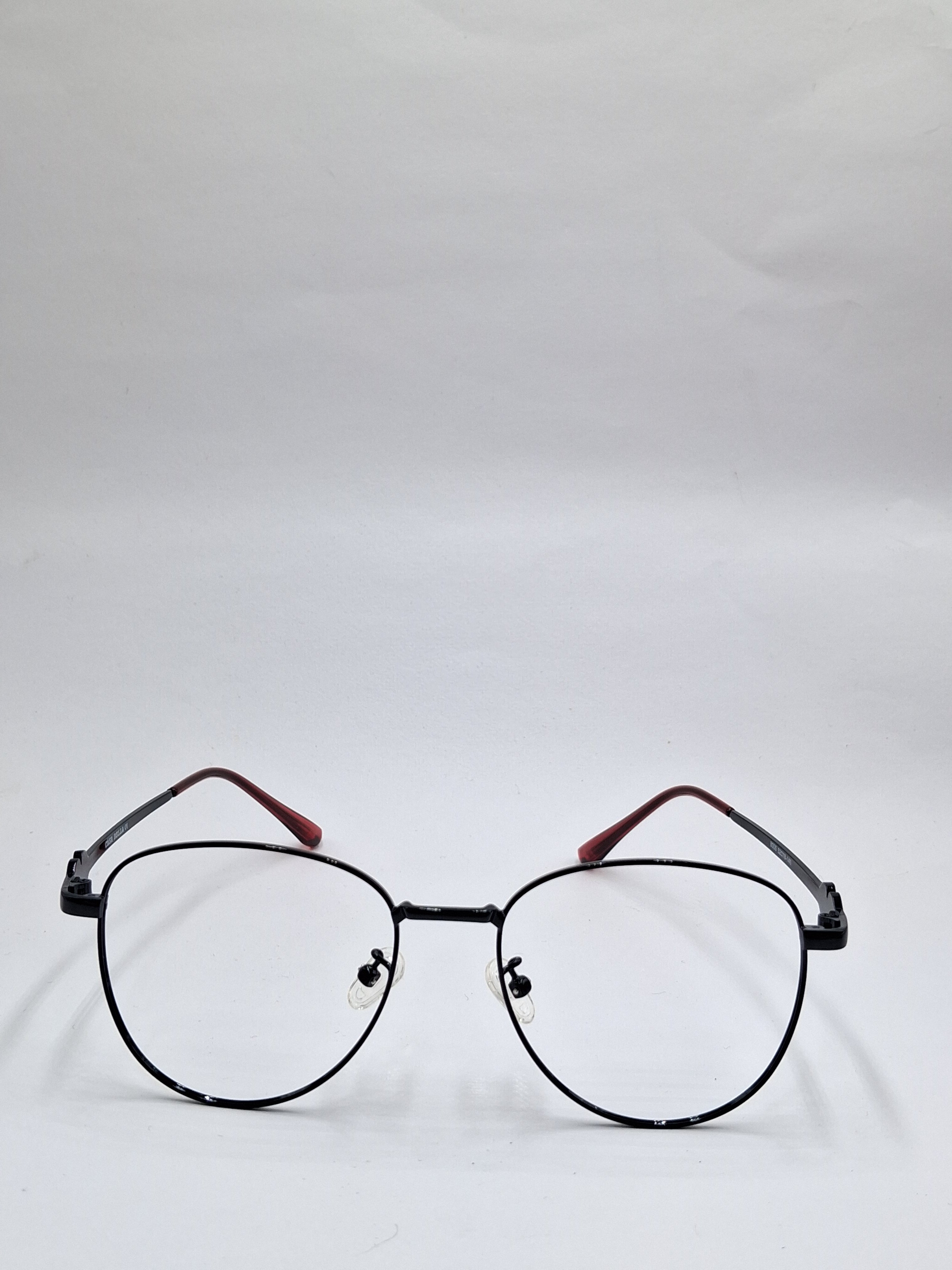 vision plus metallic black and maroon metal frame