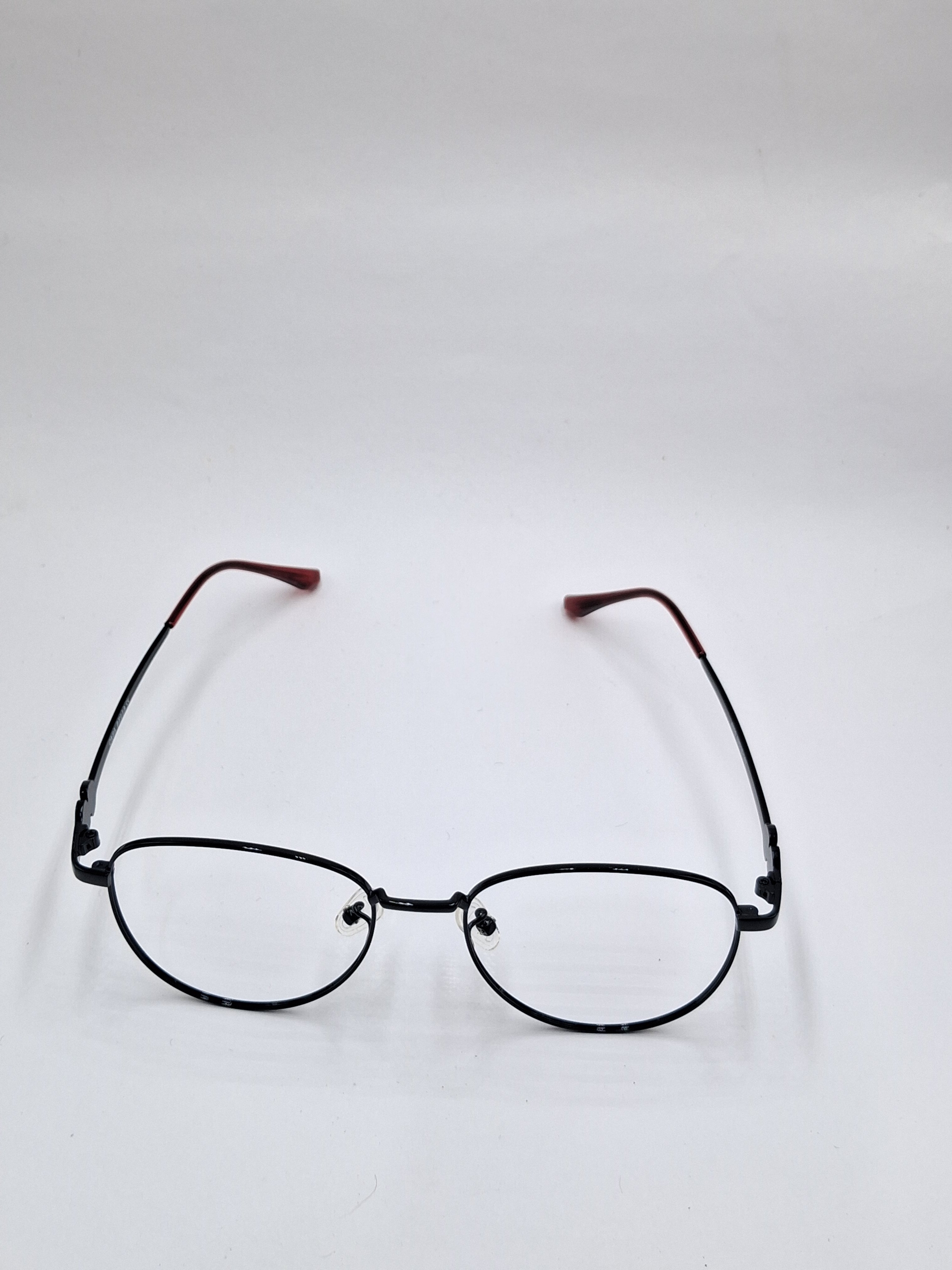 vision plus metallic black and maroon metal frame