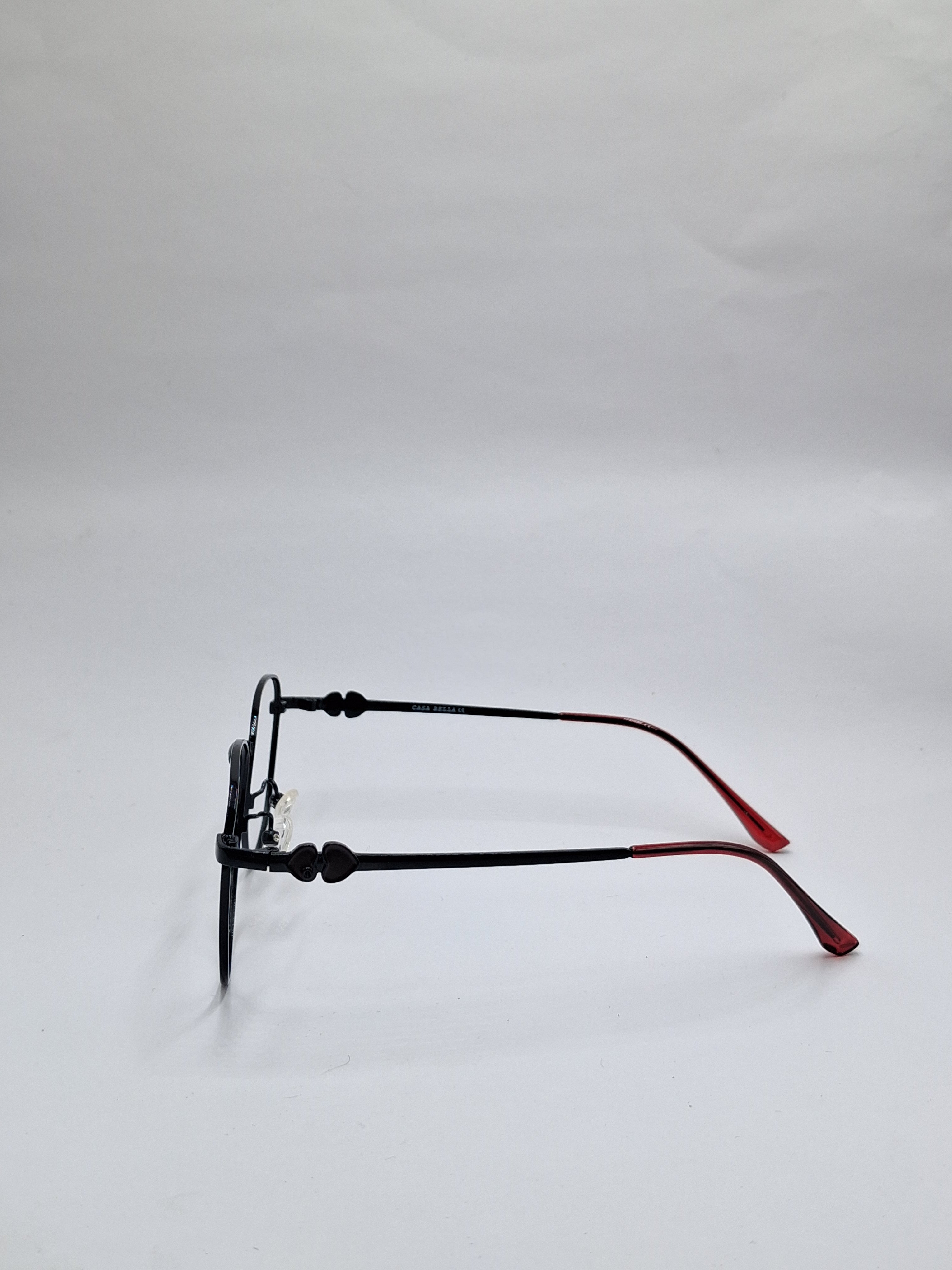 vision plus metallic black and maroon metal frame
