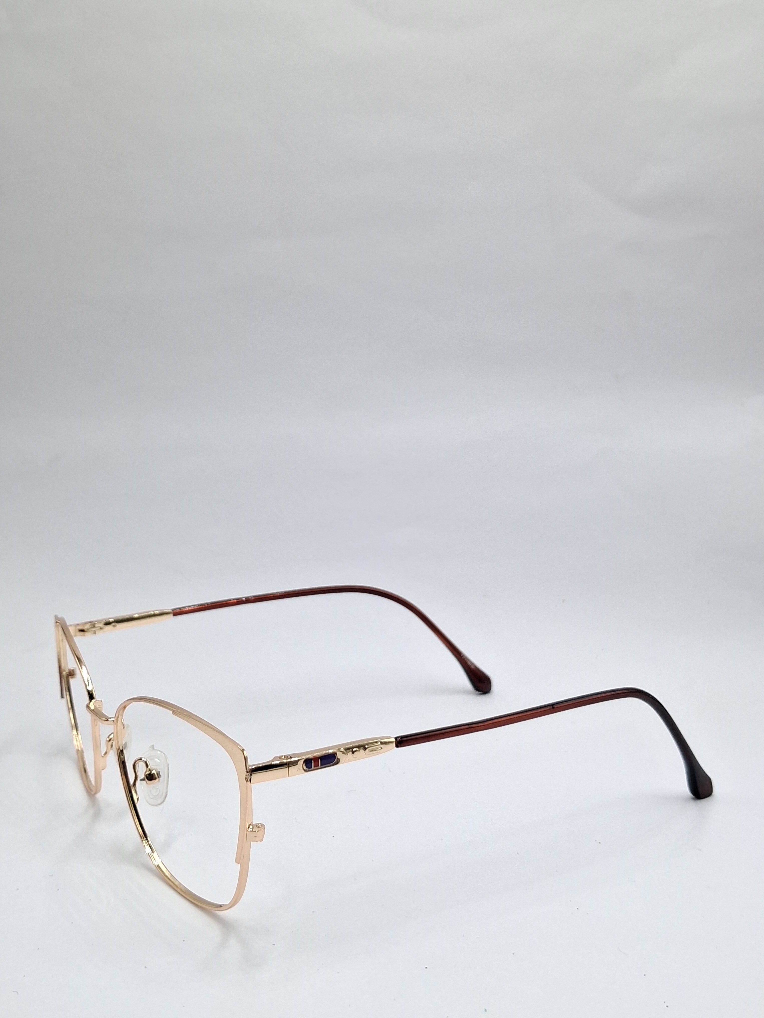 vision plus metallic gold and brown metal frame