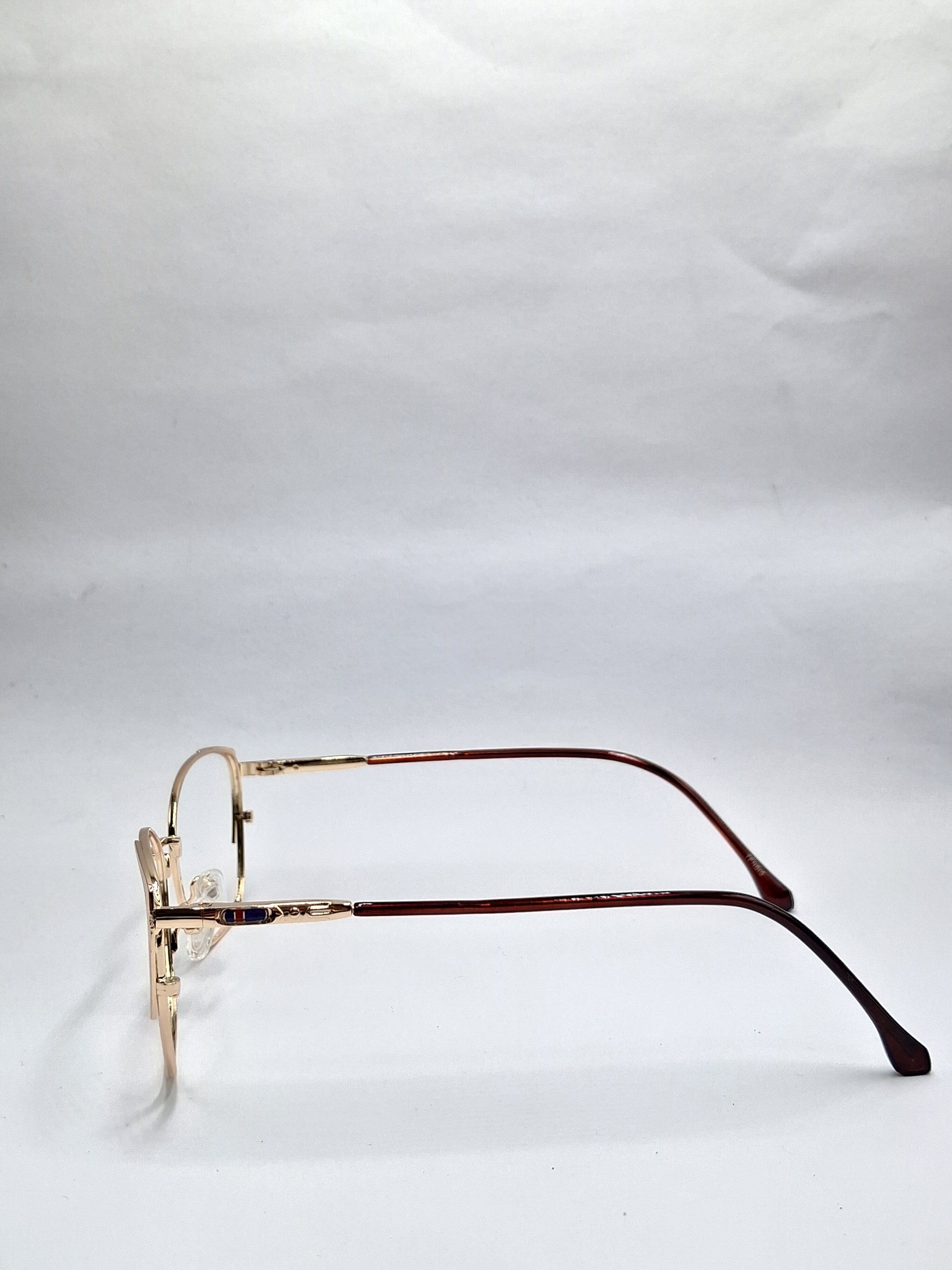 vision plus metallic gold and brown metal frame