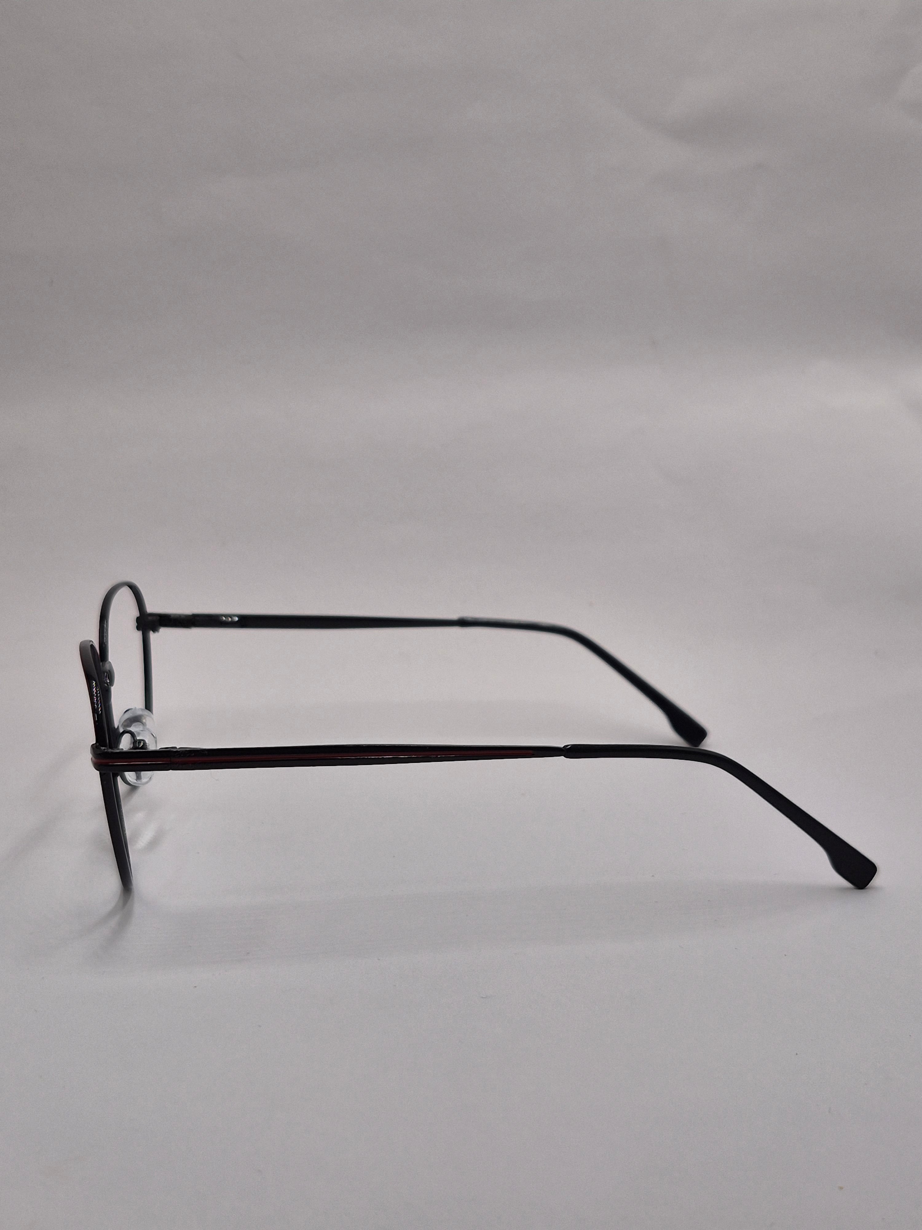 vision plus metallic black and red metal frame