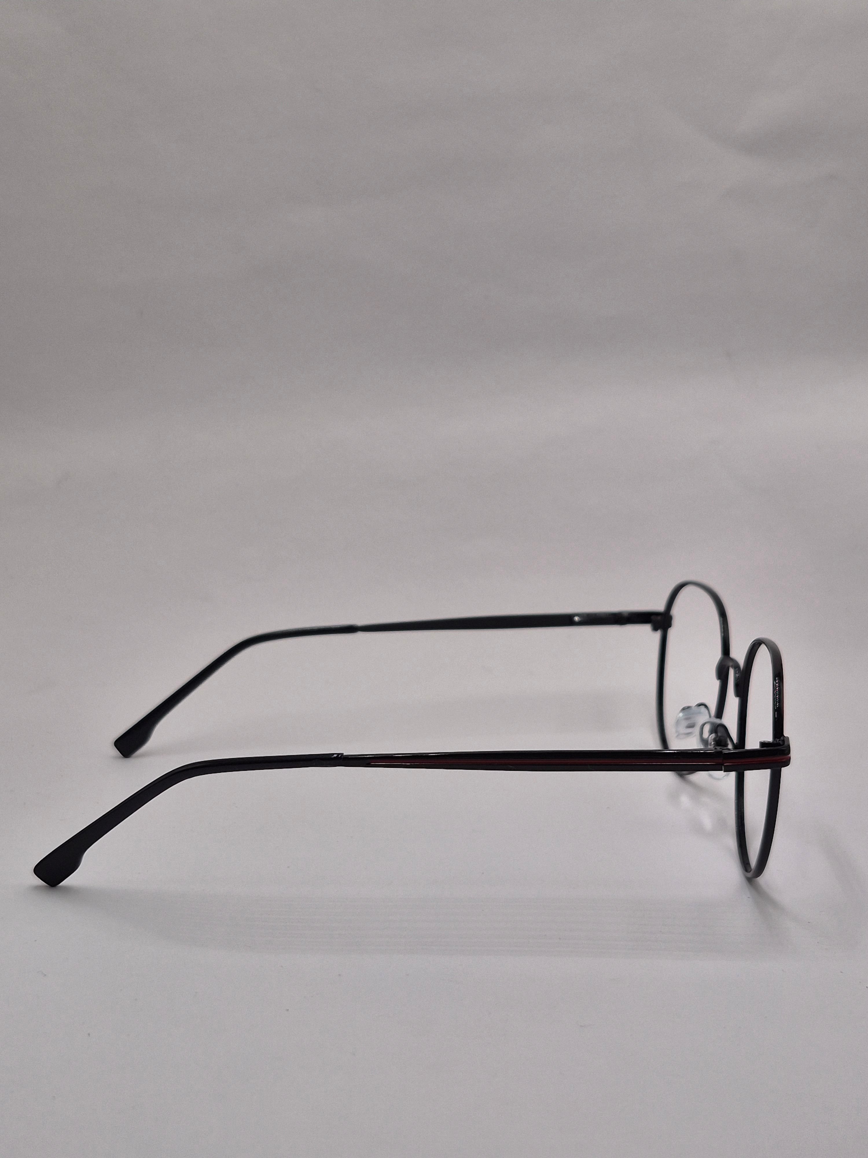 vision plus metallic black and red metal frame