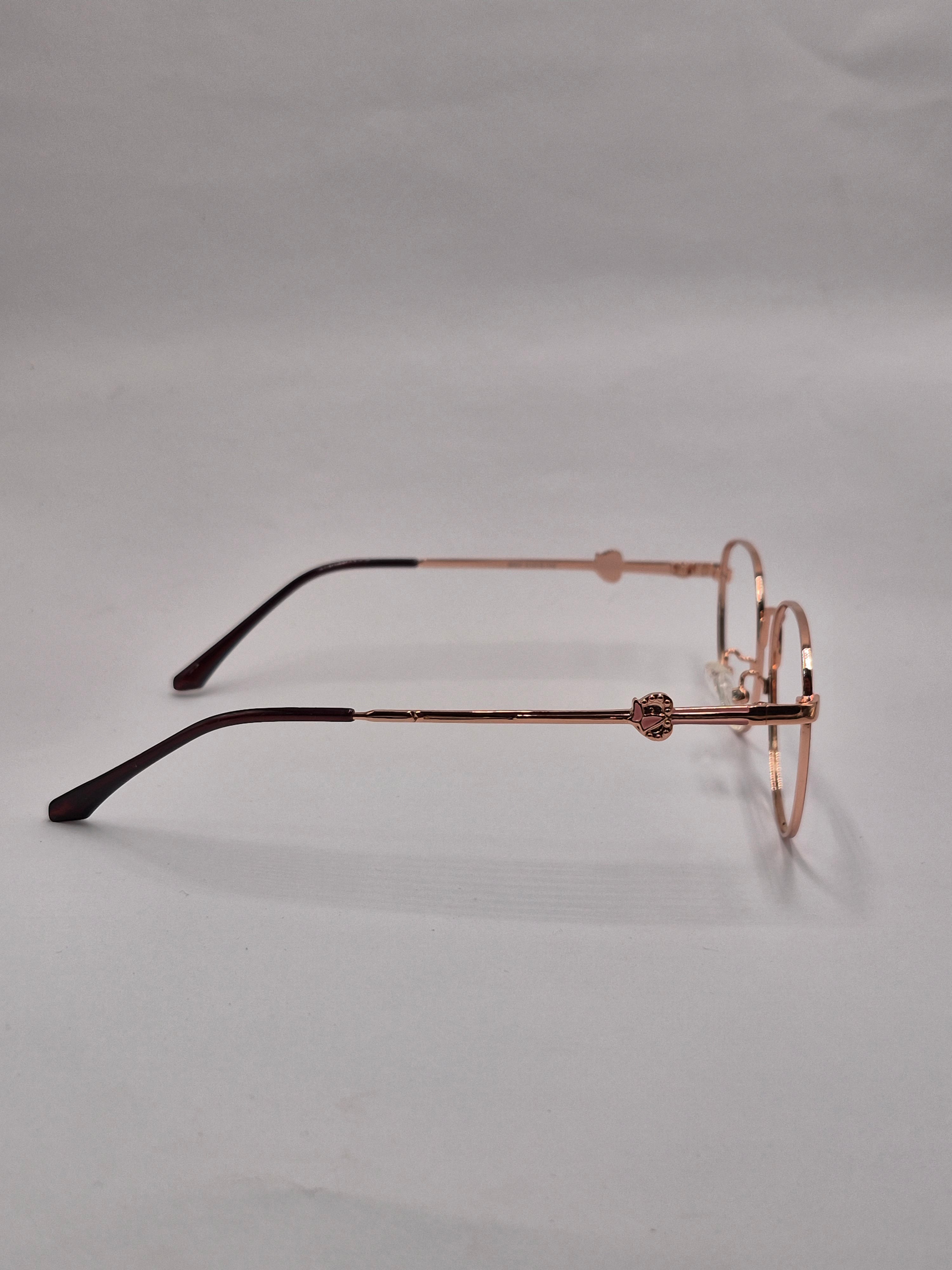 vision plus metallic peach metal frame
