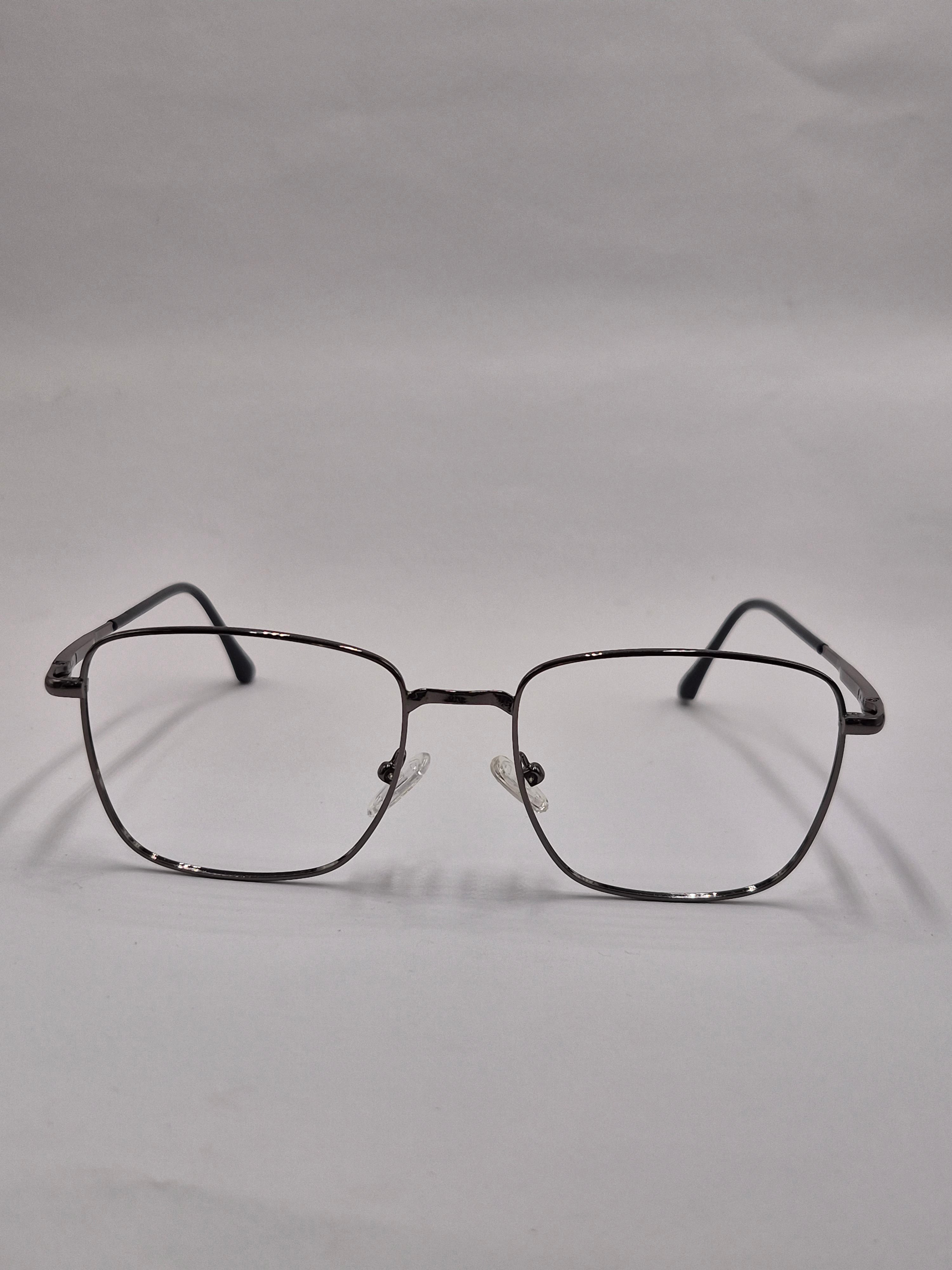 vision plus metallic silver metal frame