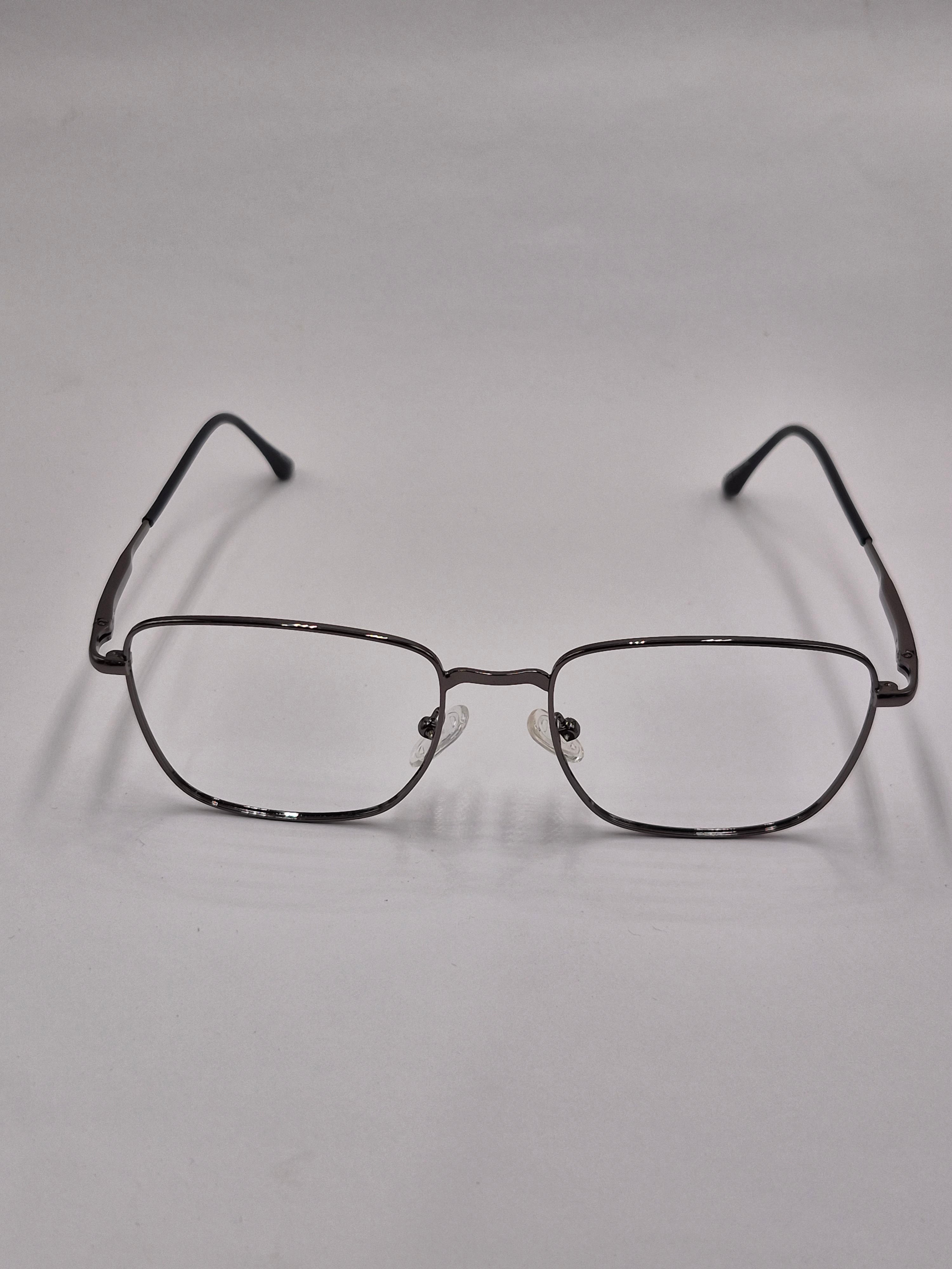 vision plus metallic silver metal frame