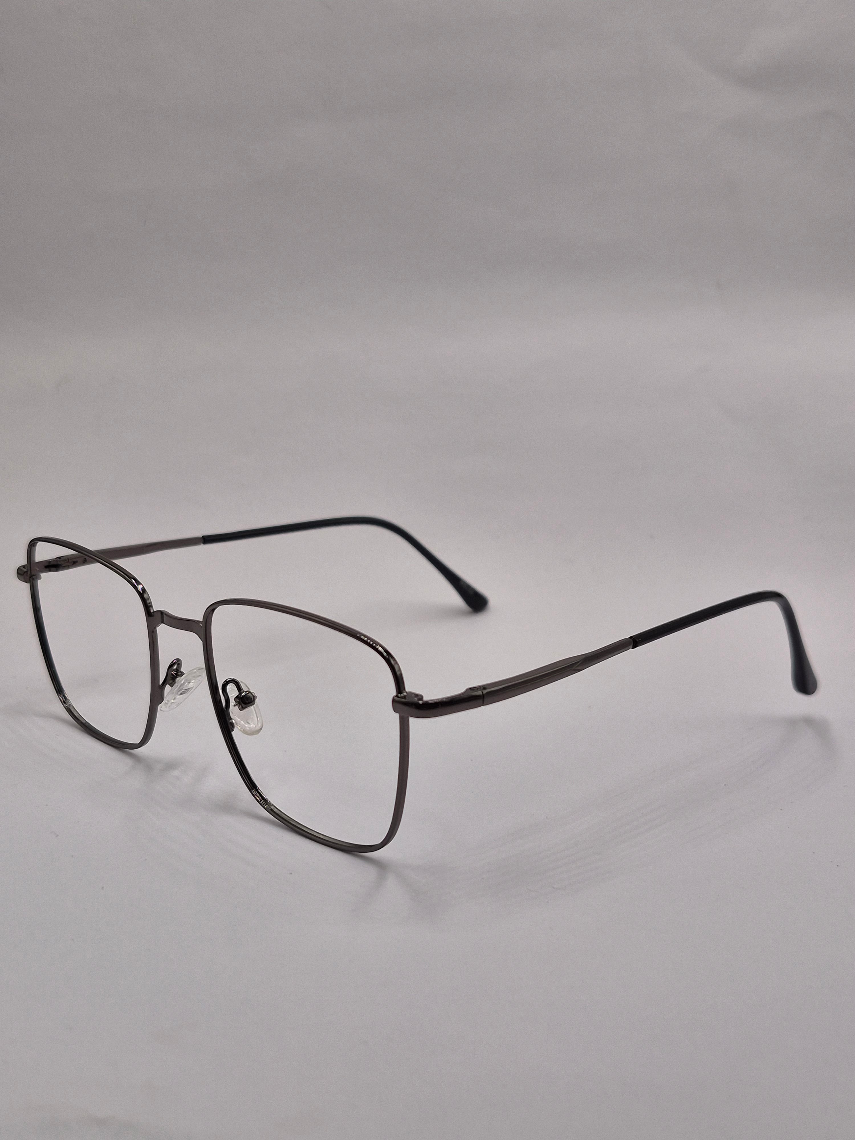 vision plus metallic silver metal frame