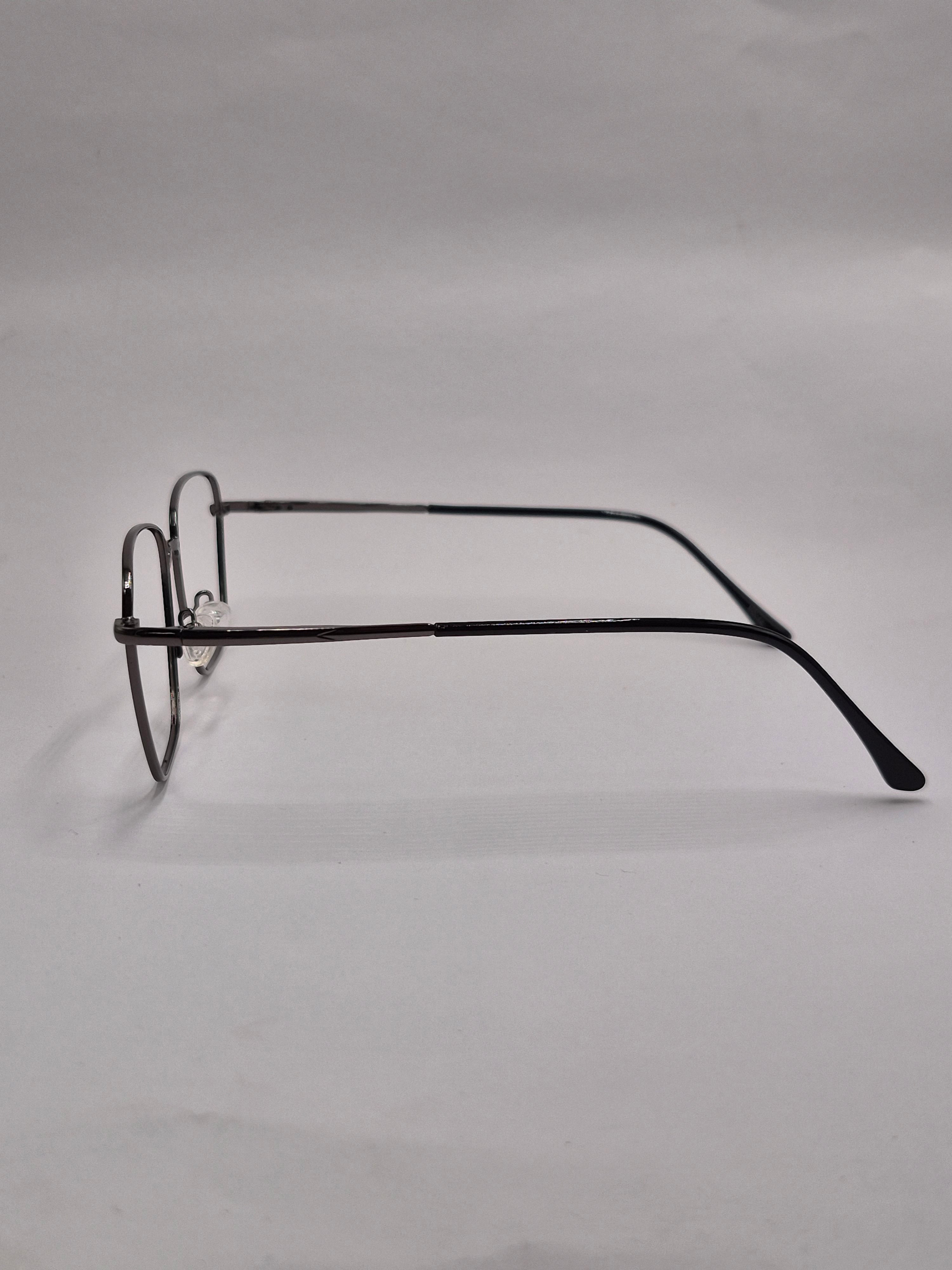 vision plus metallic silver metal frame