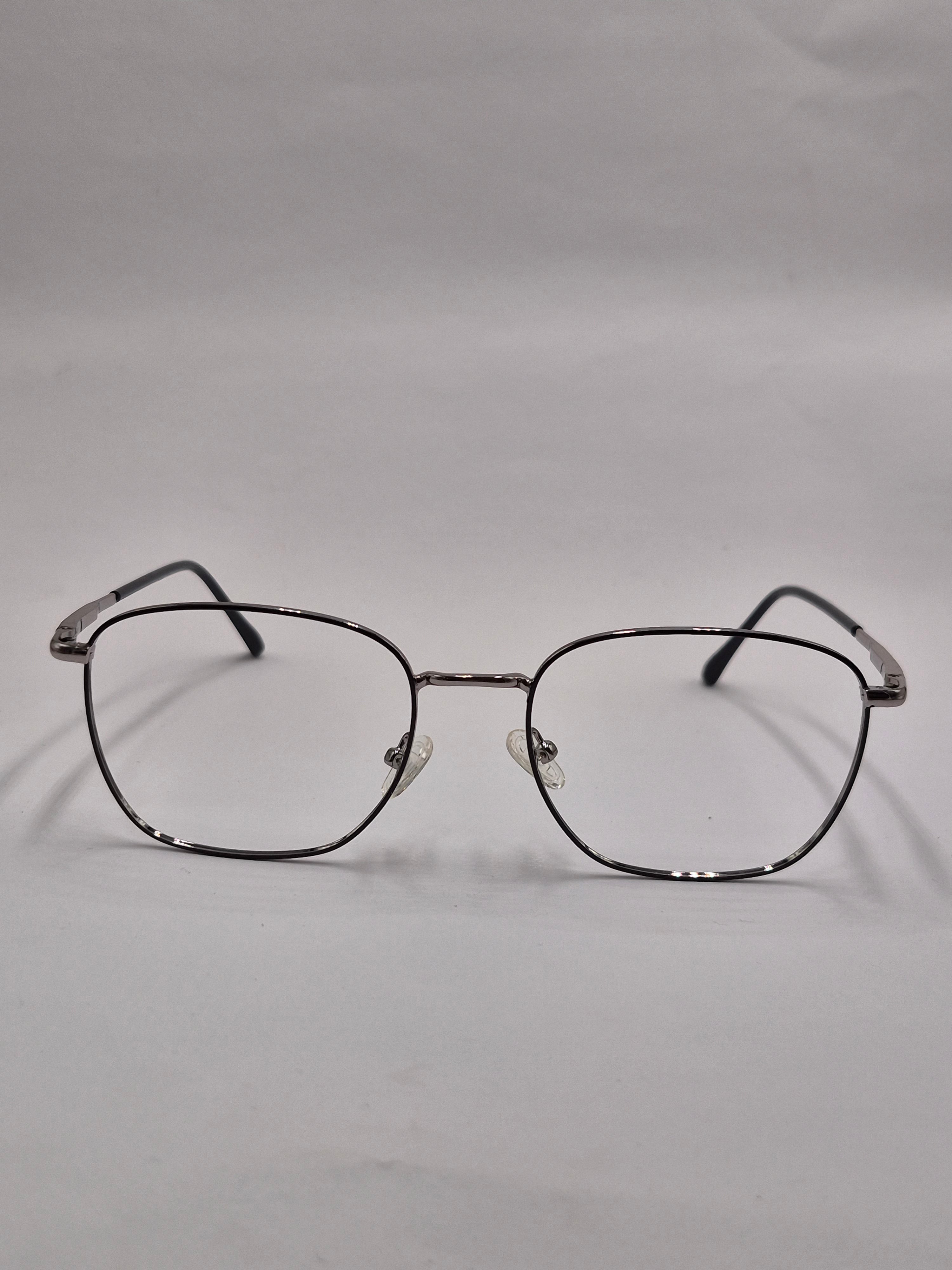 vision plus metallic black and silver metal frame