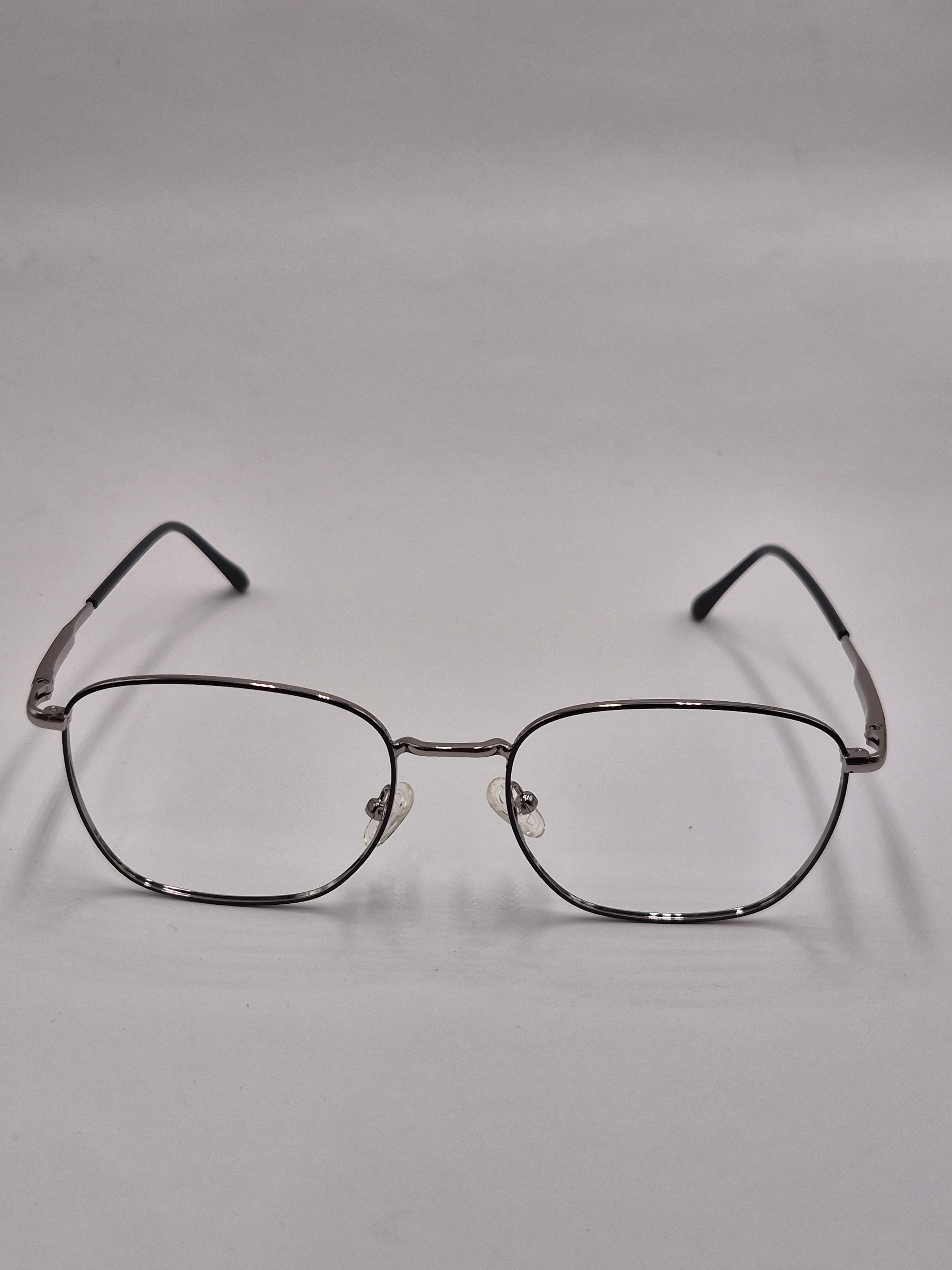 vision plus metallic black and silver metal frame