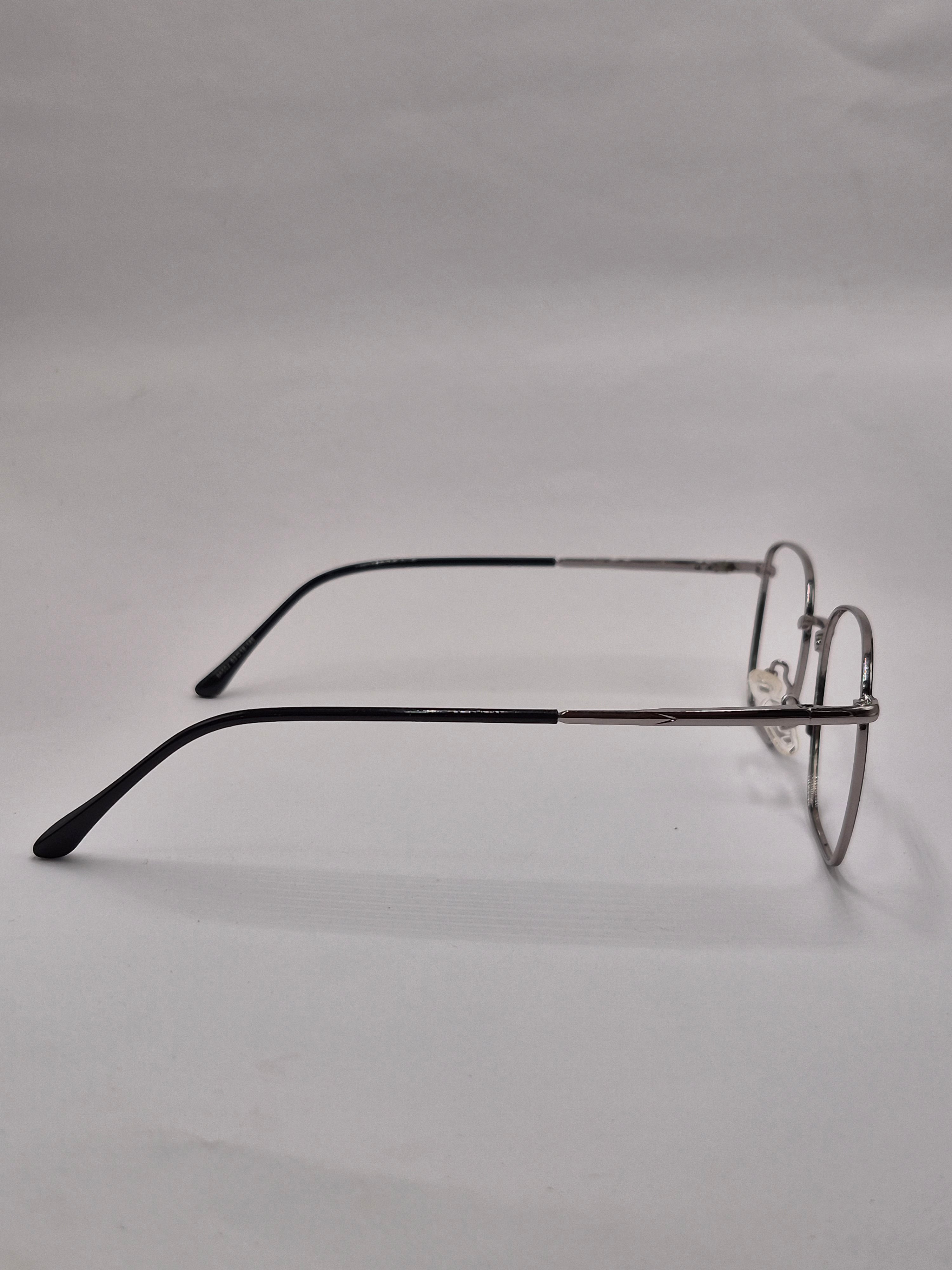 vision plus metallic black and silver metal frame