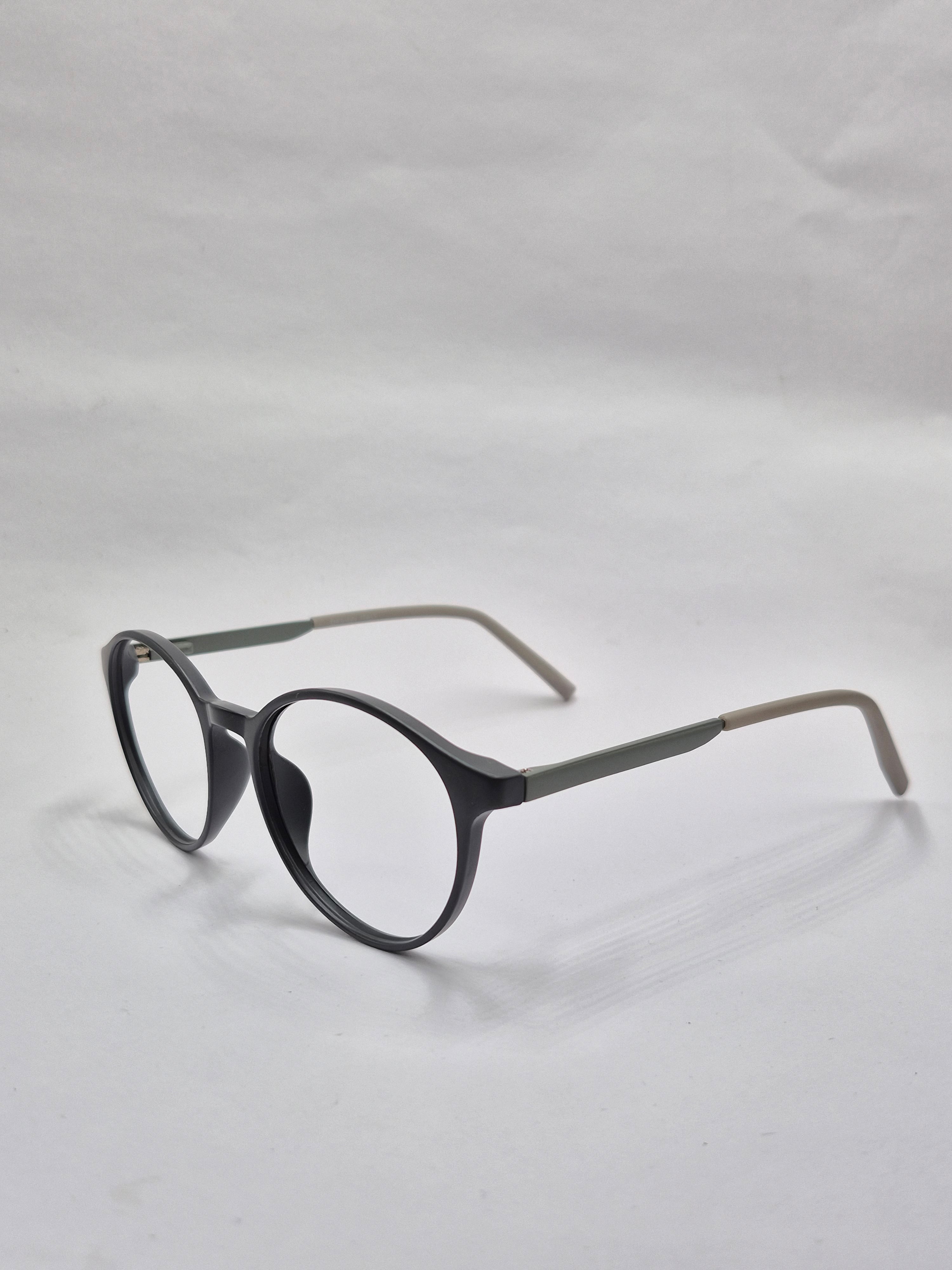 vision plus matte gray and silver frame