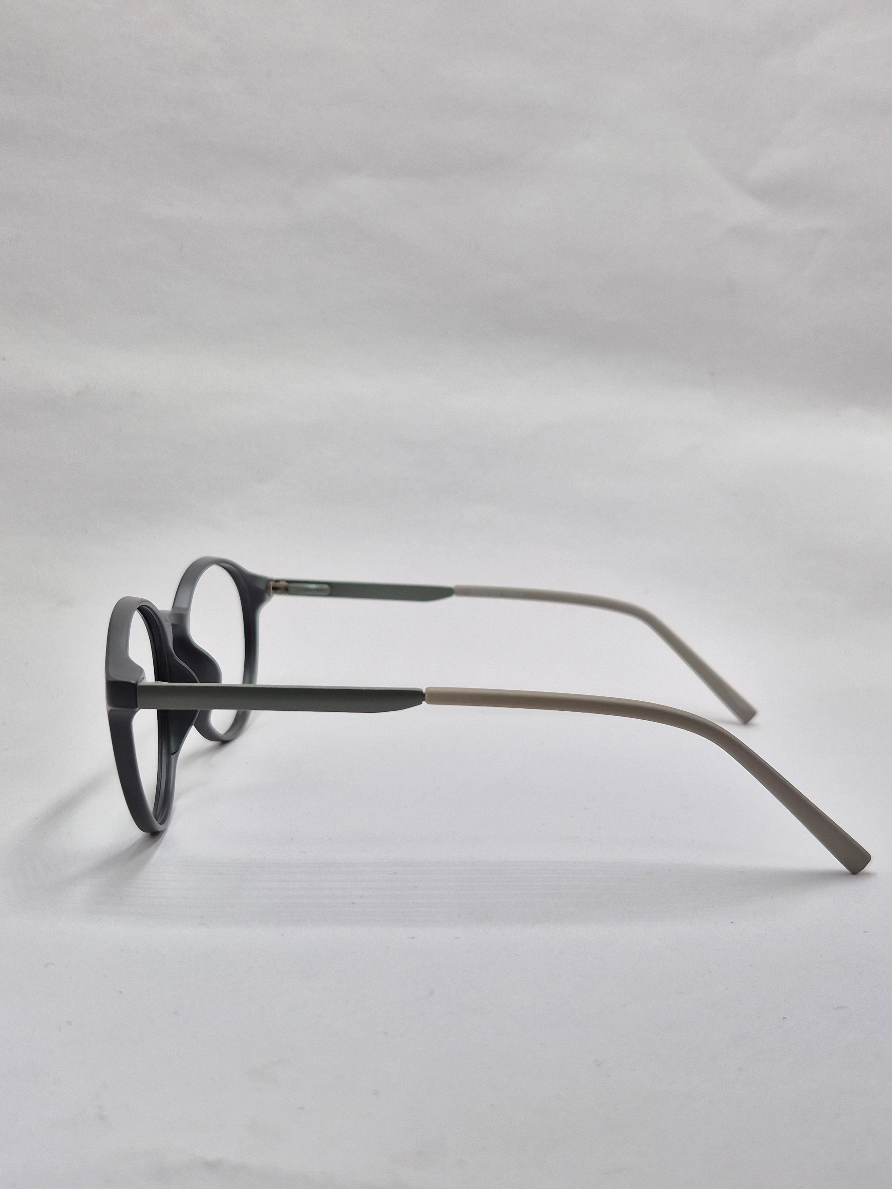 vision plus matte gray and silver frame