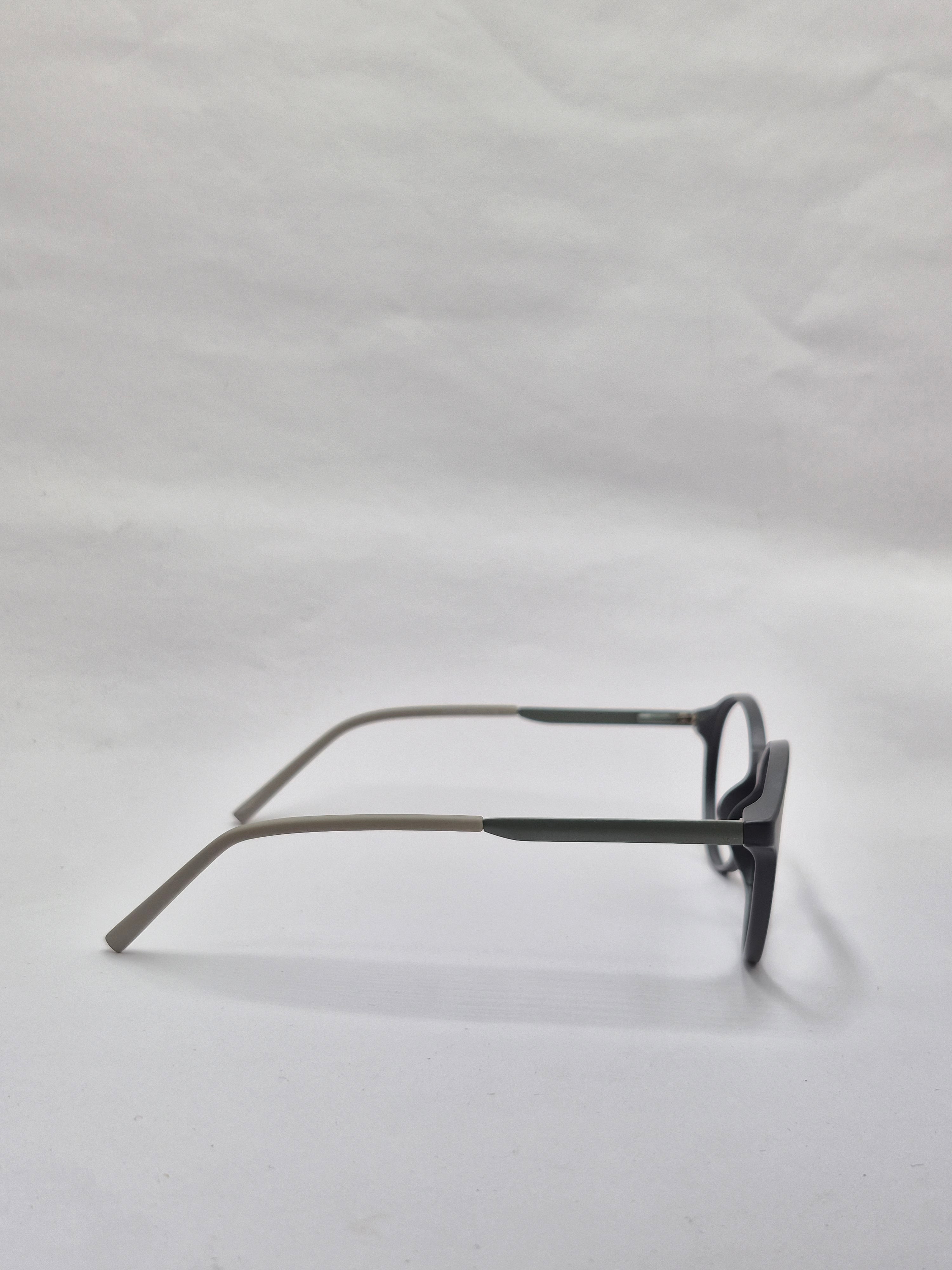 vision plus matte gray and silver frame