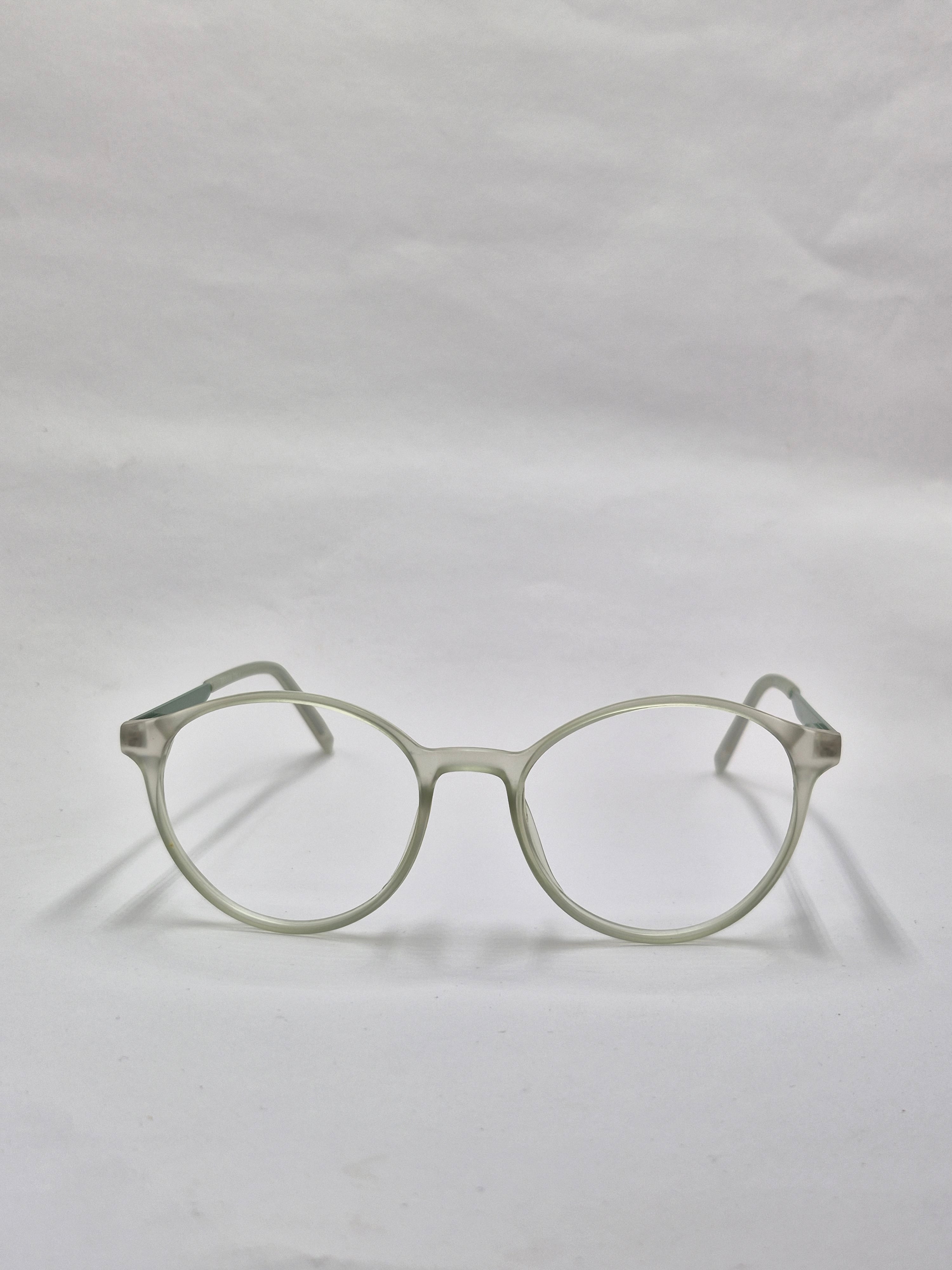 vision plus transparent matte silver frame