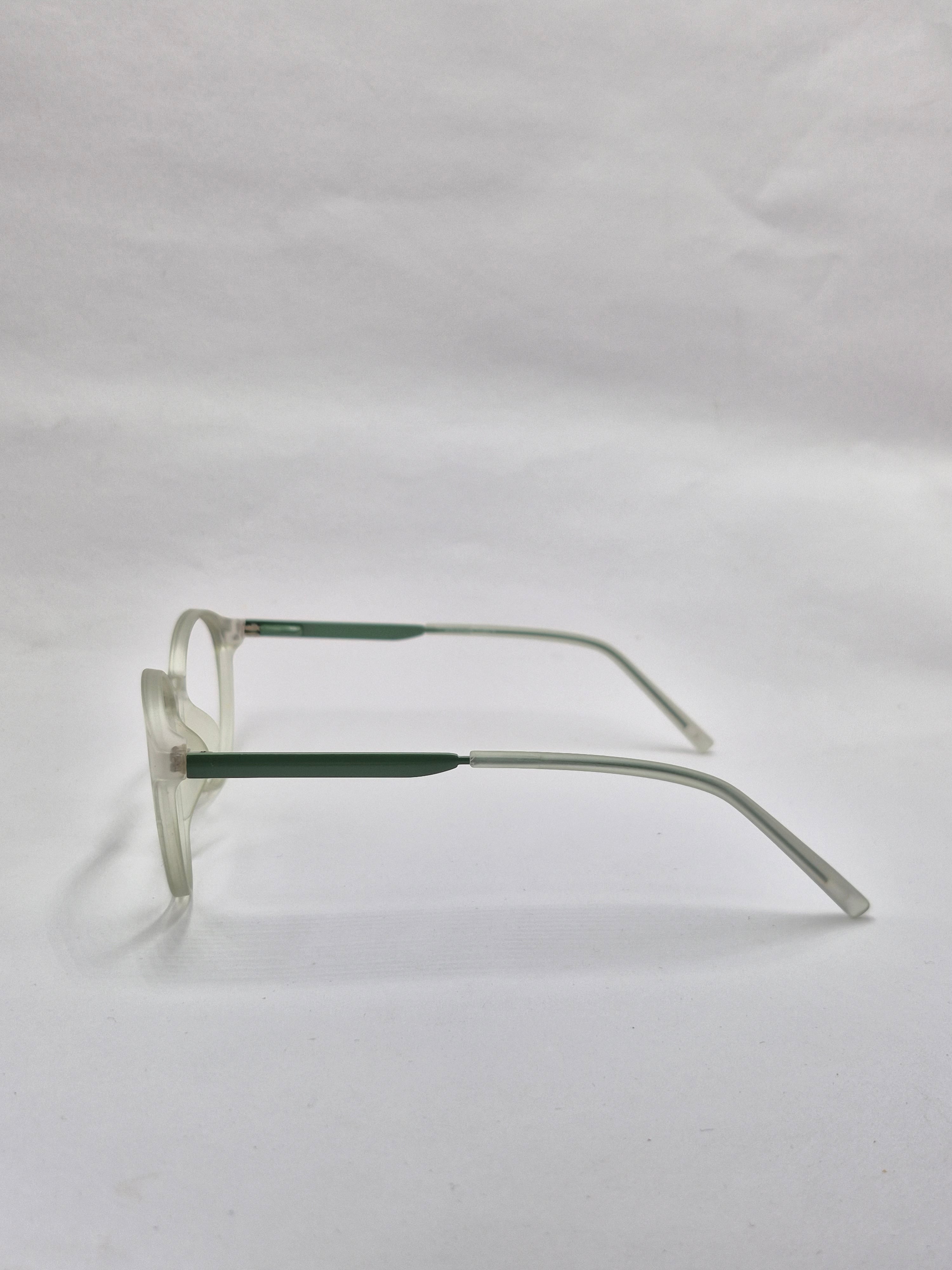 vision plus transparent matte silver frame