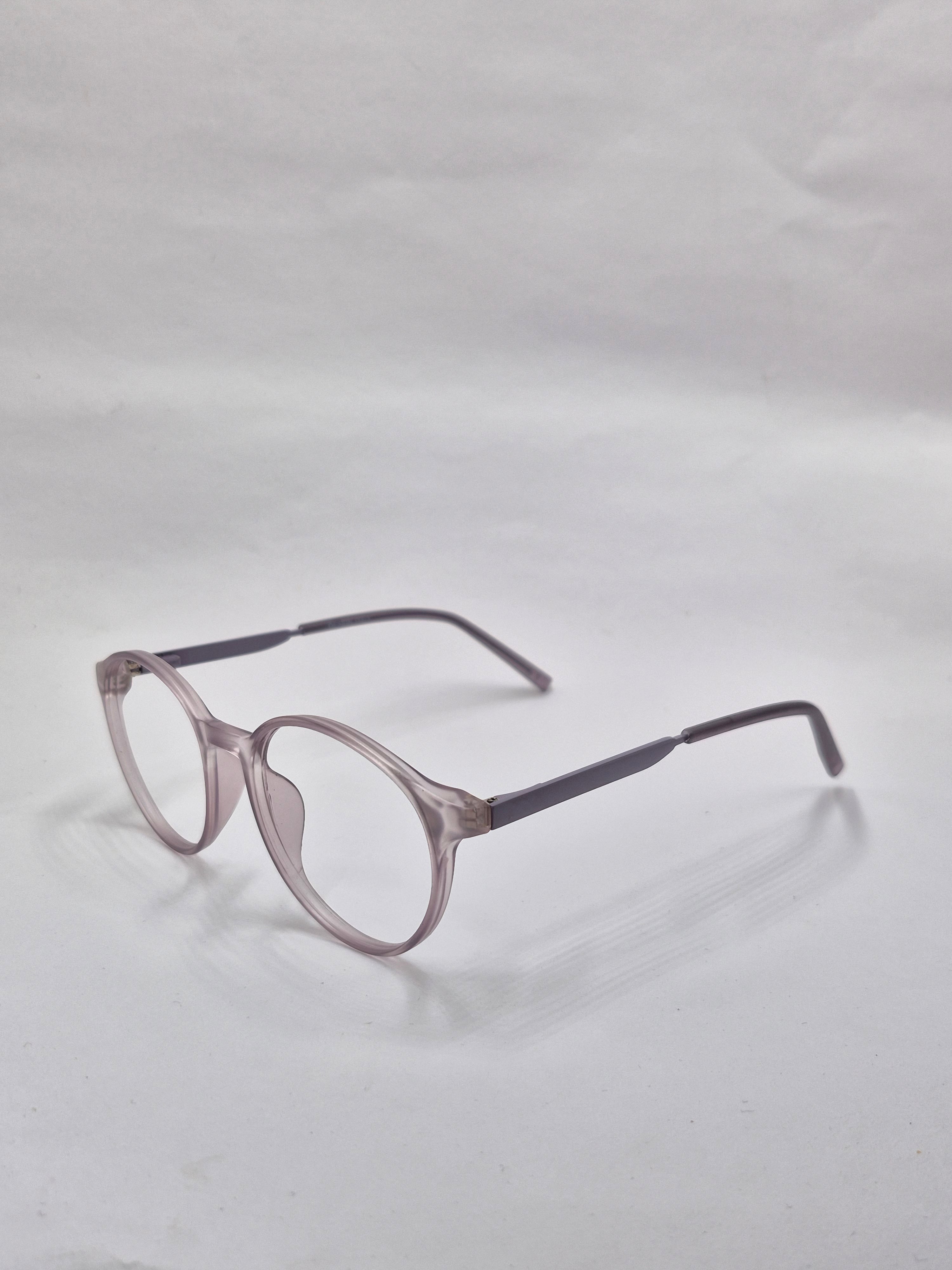 vision plus transparent matte light purple frame