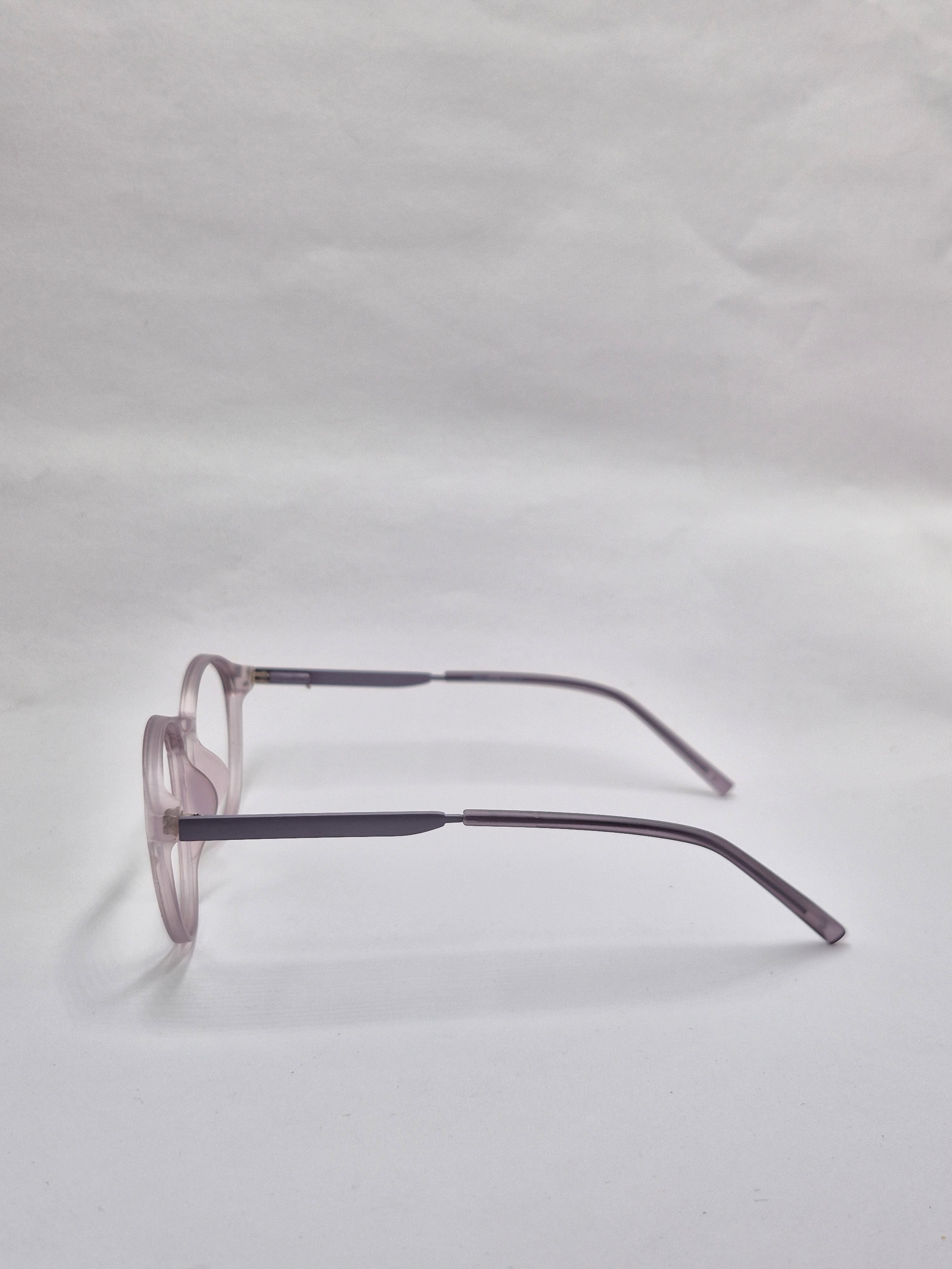 vision plus transparent matte light purple frame