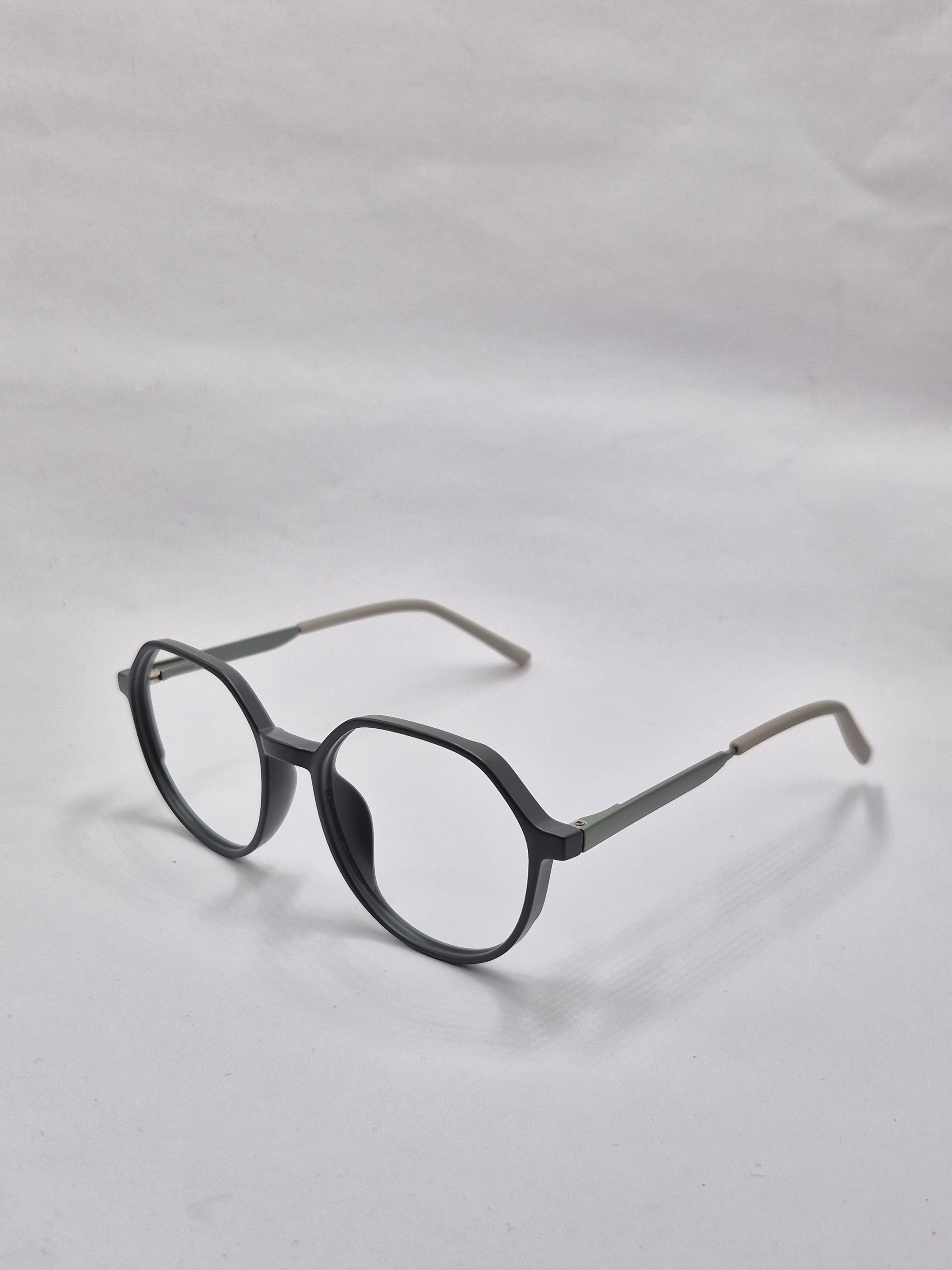 vision plus dark gray and silver frame