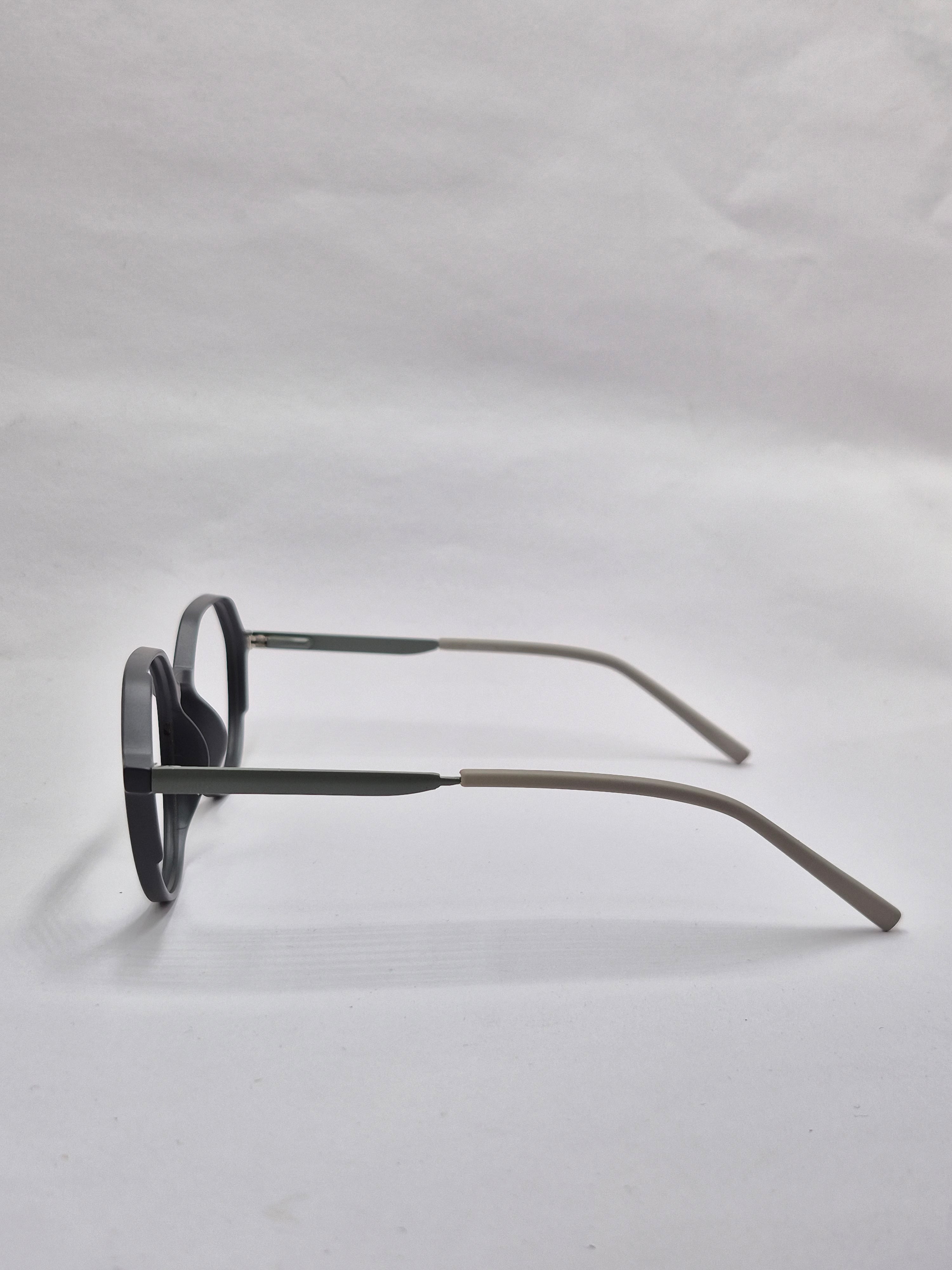 vision plus dark gray and silver frame