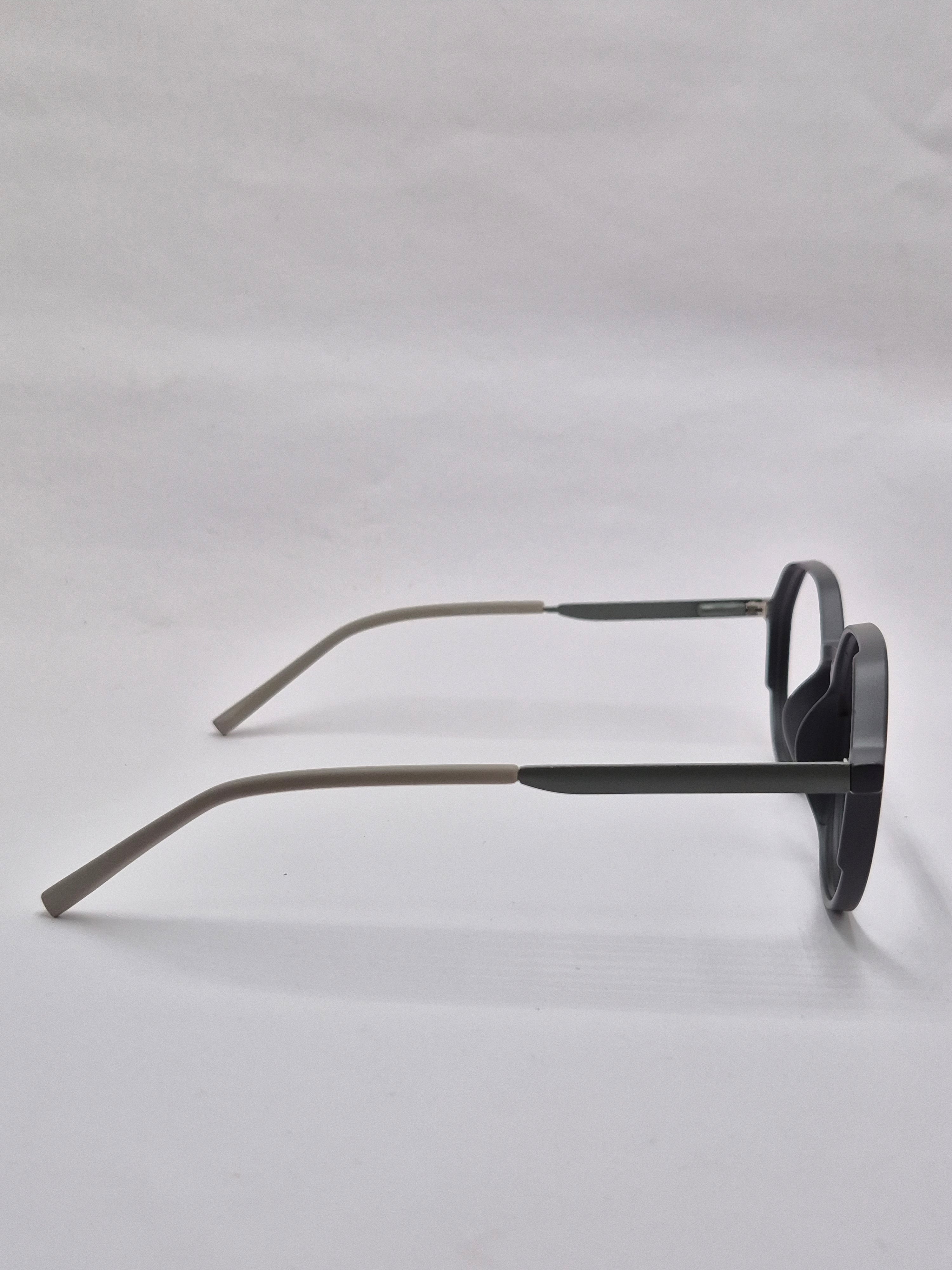 vision plus dark gray and silver frame