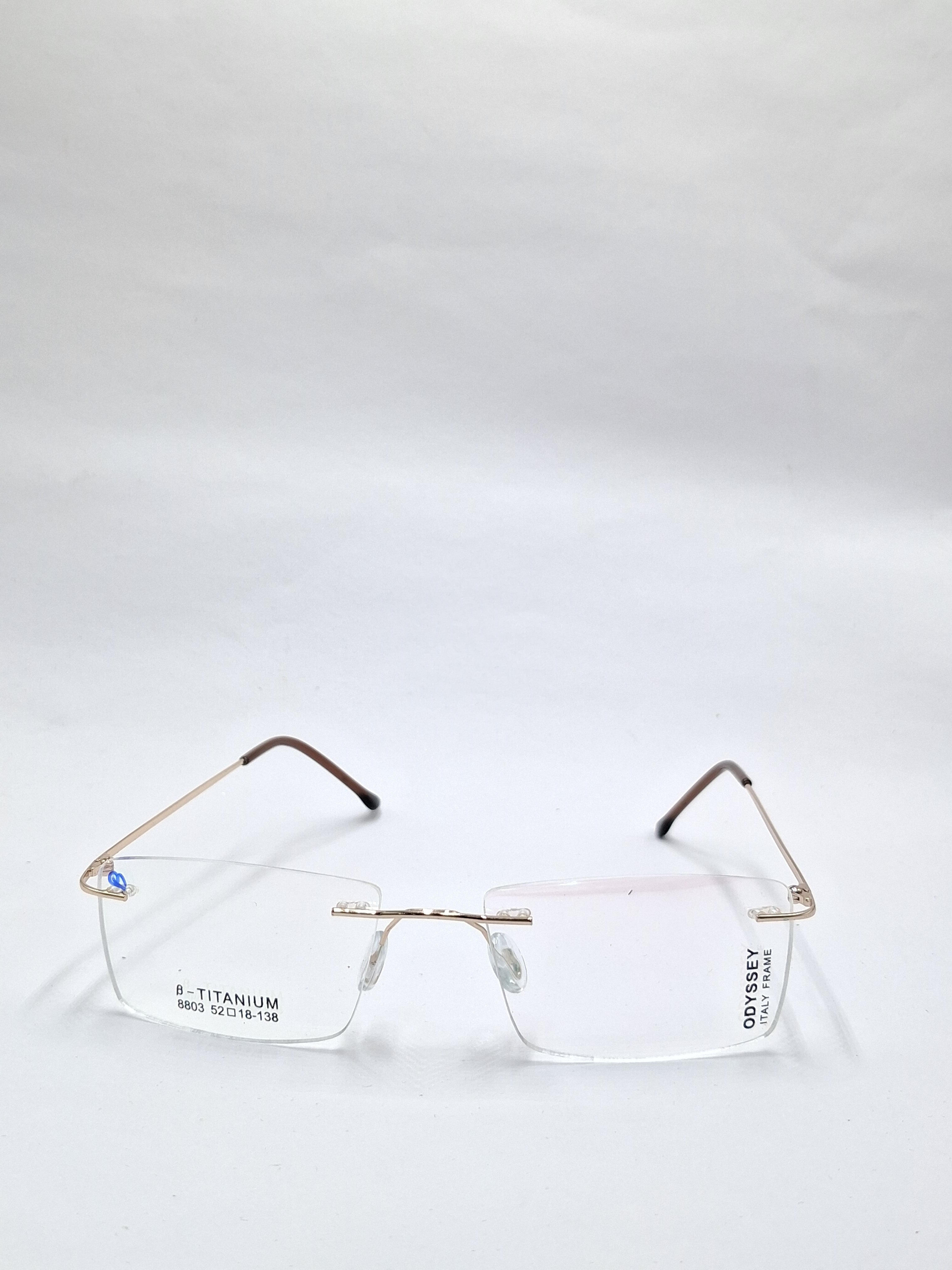 vision plus gold and brown frame less frame