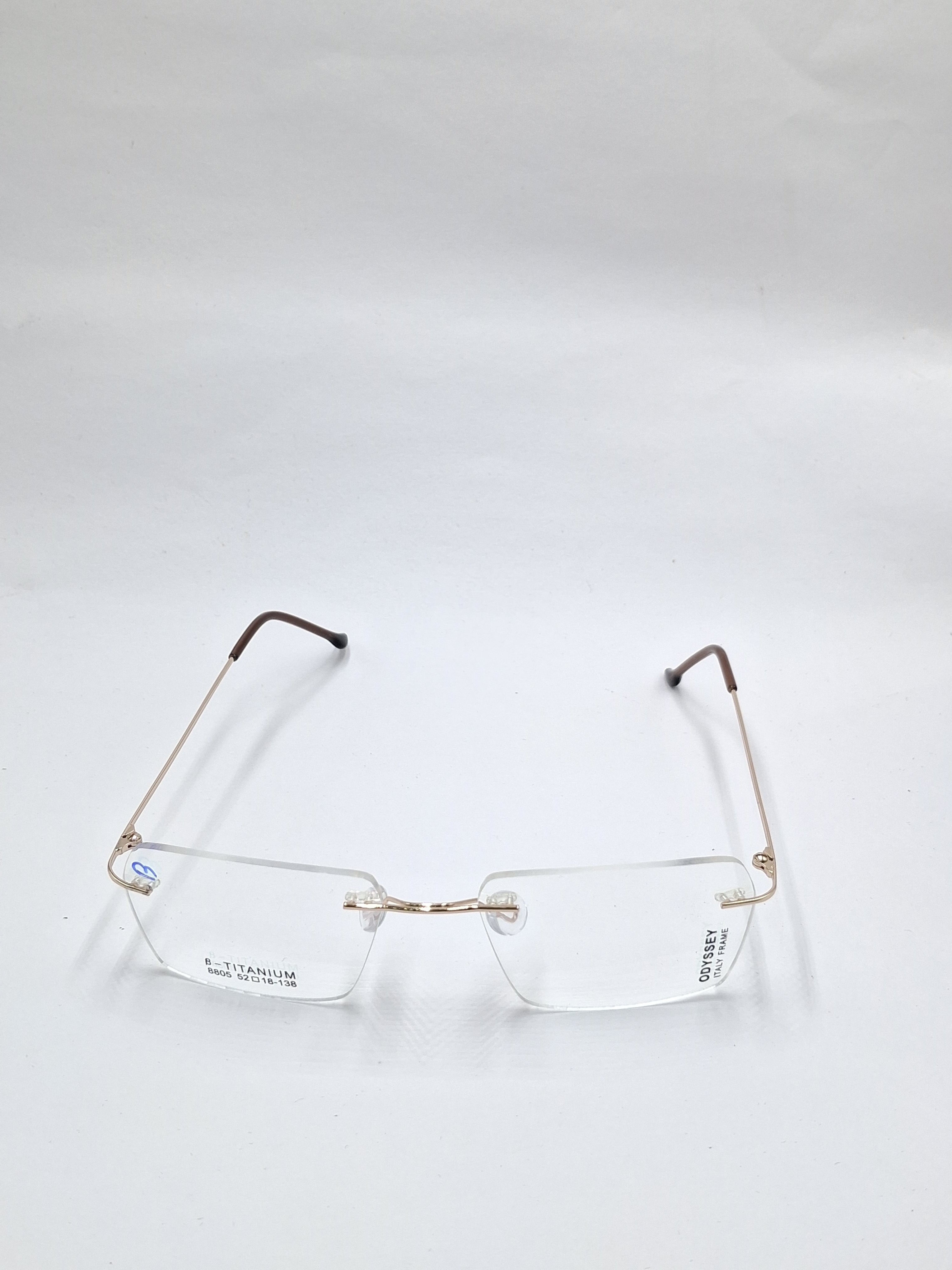 vision plus gold and brown frame less frame