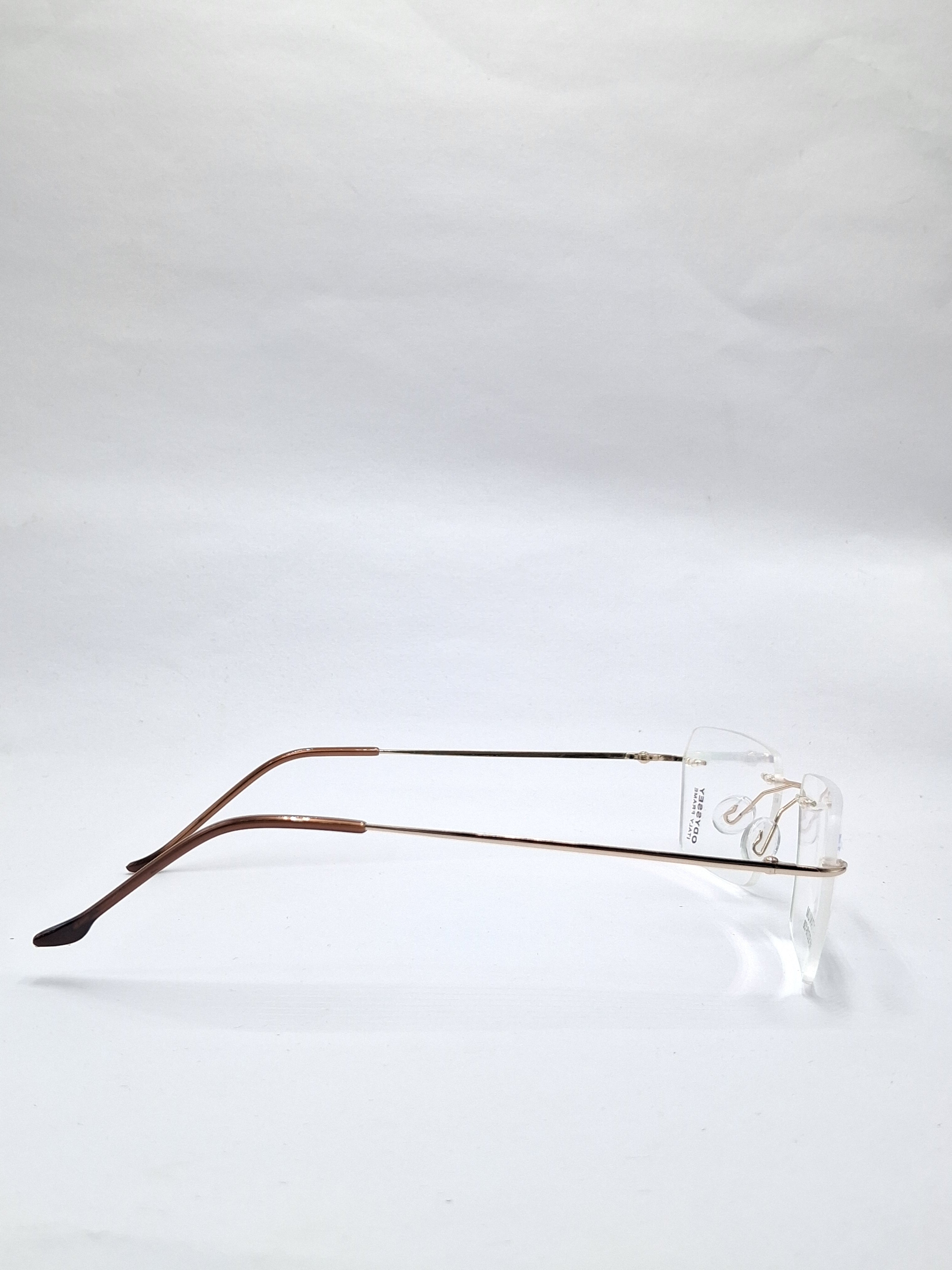 vision plus gold and brown frame less frame