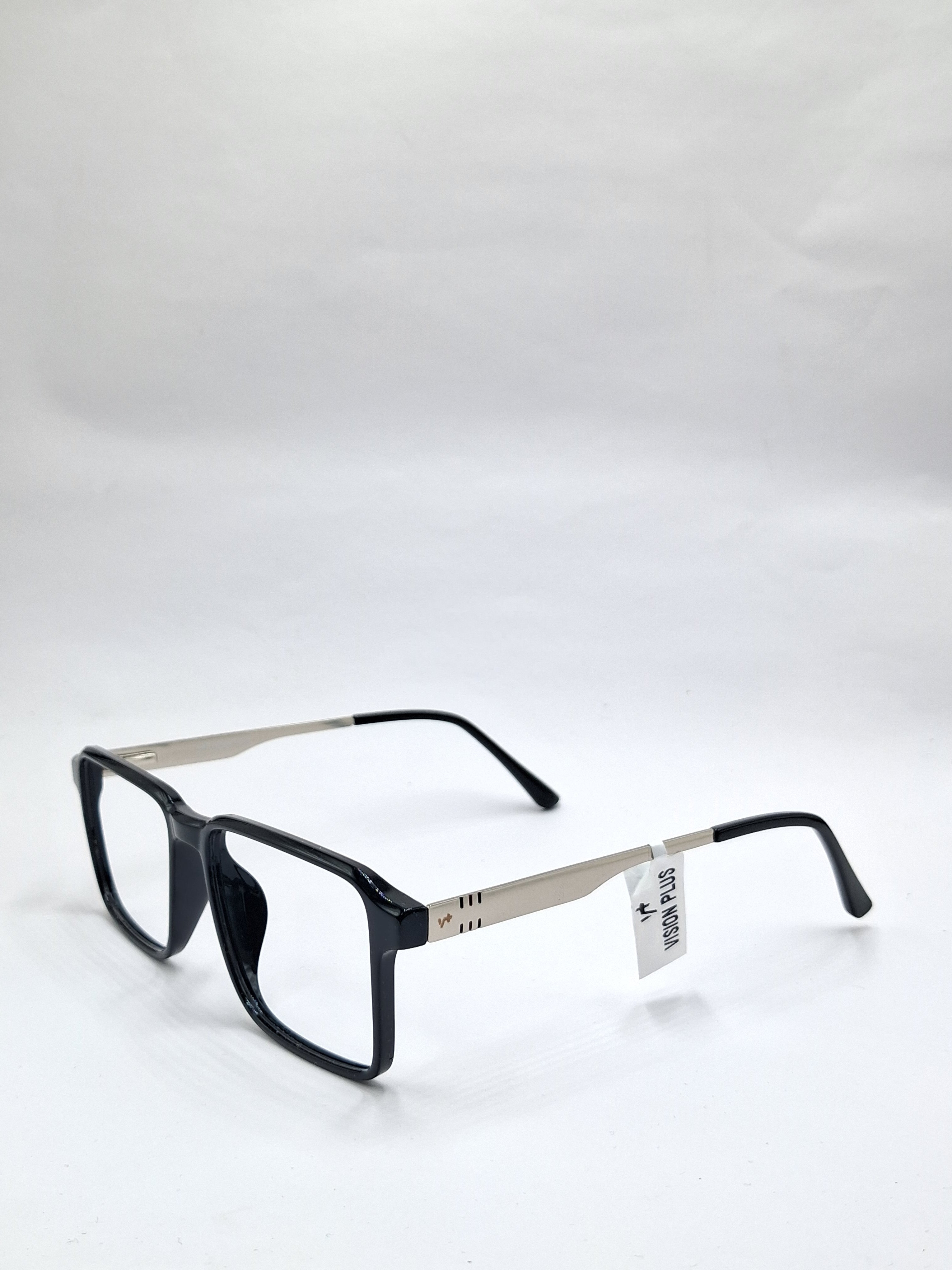 vision plus black and silver frame