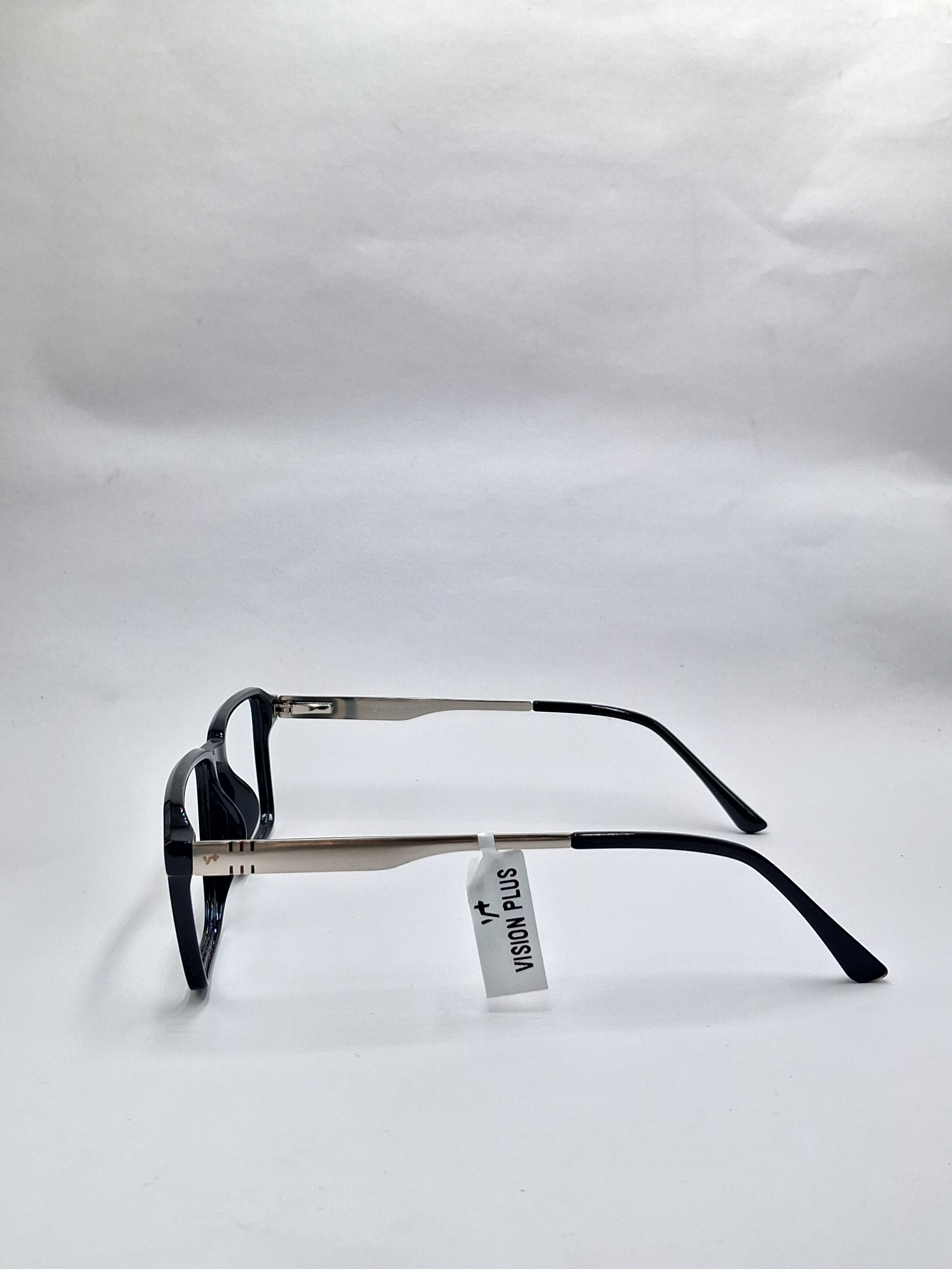 vision plus black and silver frame
