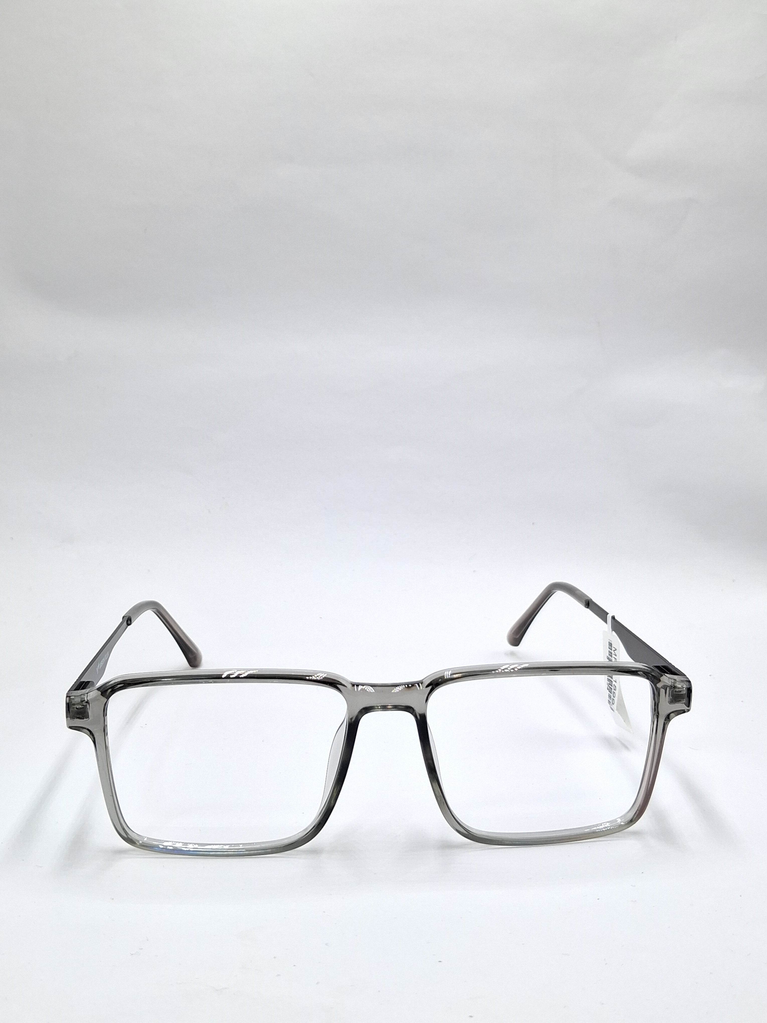 vision plus transparent silver frame